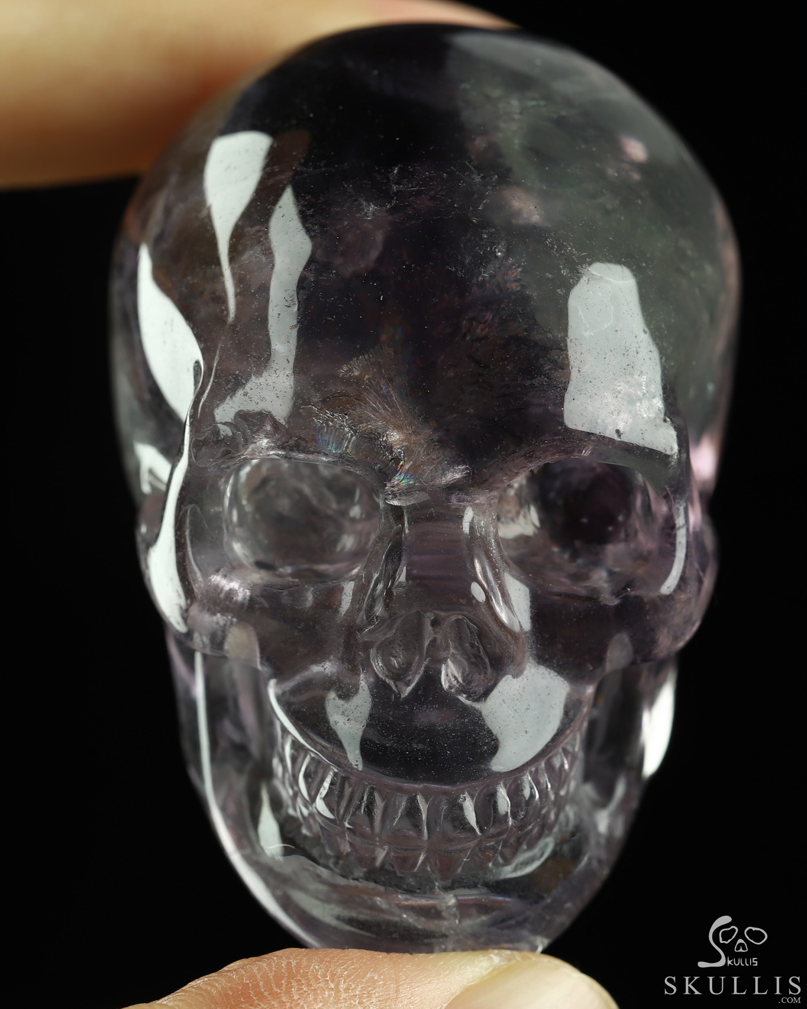 2.1" Fluorite Hand Carved Crystal Skull, Realistic, Crystal Healing 2.1" Fluorite Hand Carved Crystal Skull, Realistic, Crystal Healing