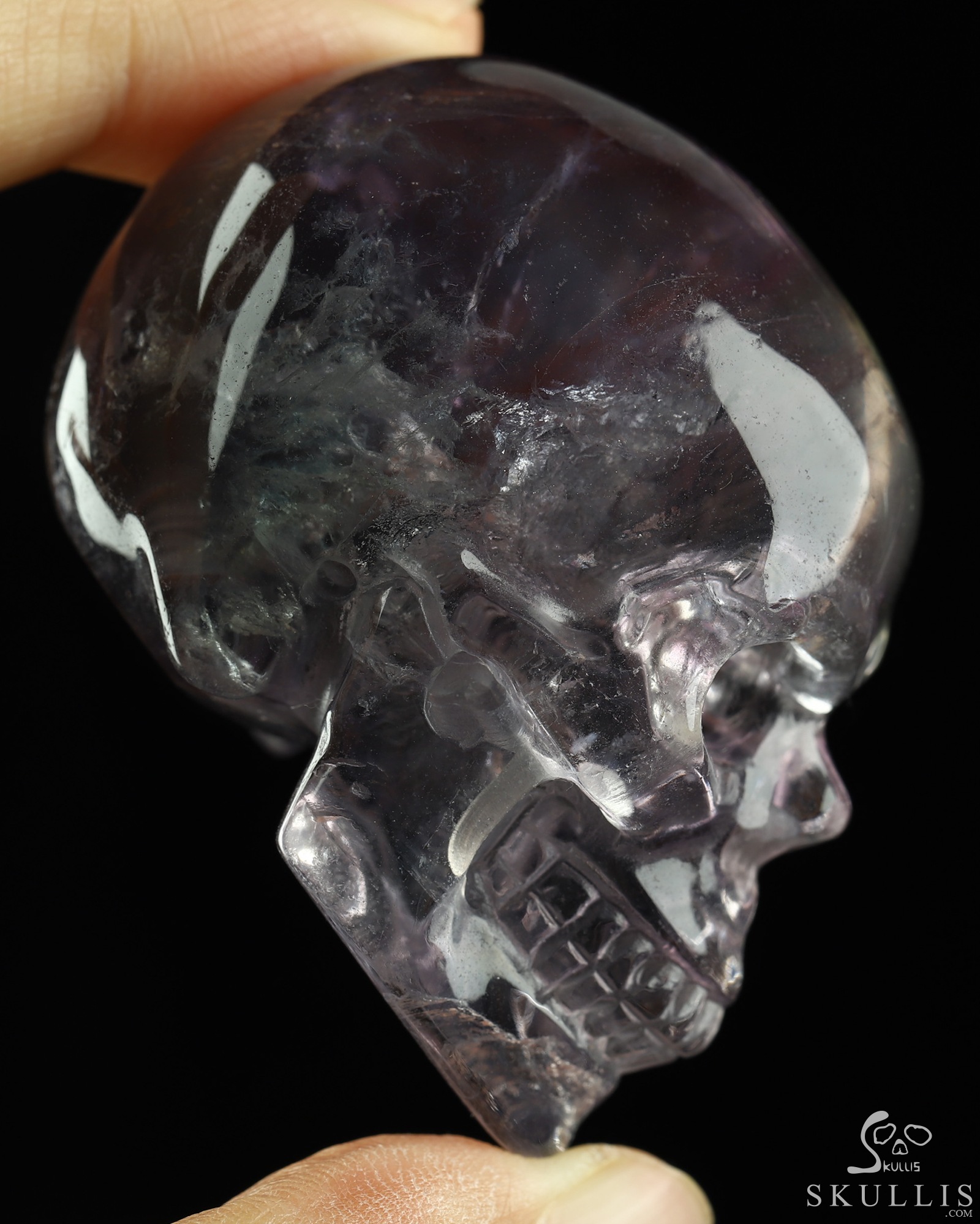 2.1" Fluorite Hand Carved Crystal Skull, Realistic, Crystal Healing 2.1" Fluorite Hand Carved Crystal Skull, Realistic, Crystal Healing