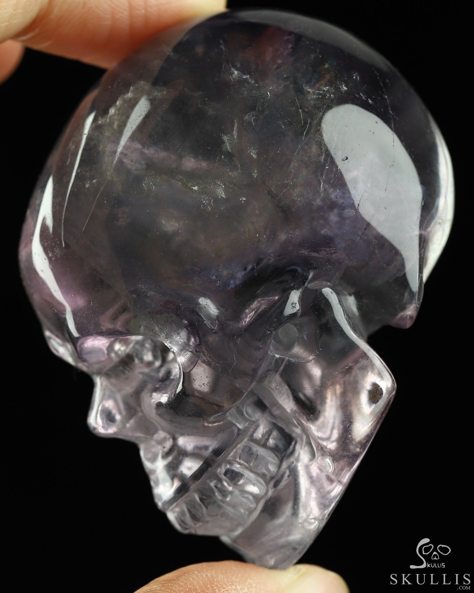 2.1" Fluorite Hand Carved Crystal Skull, Realistic, Crystal Healing 2.1" Fluorite Hand Carved Crystal Skull, Realistic, Crystal Healing