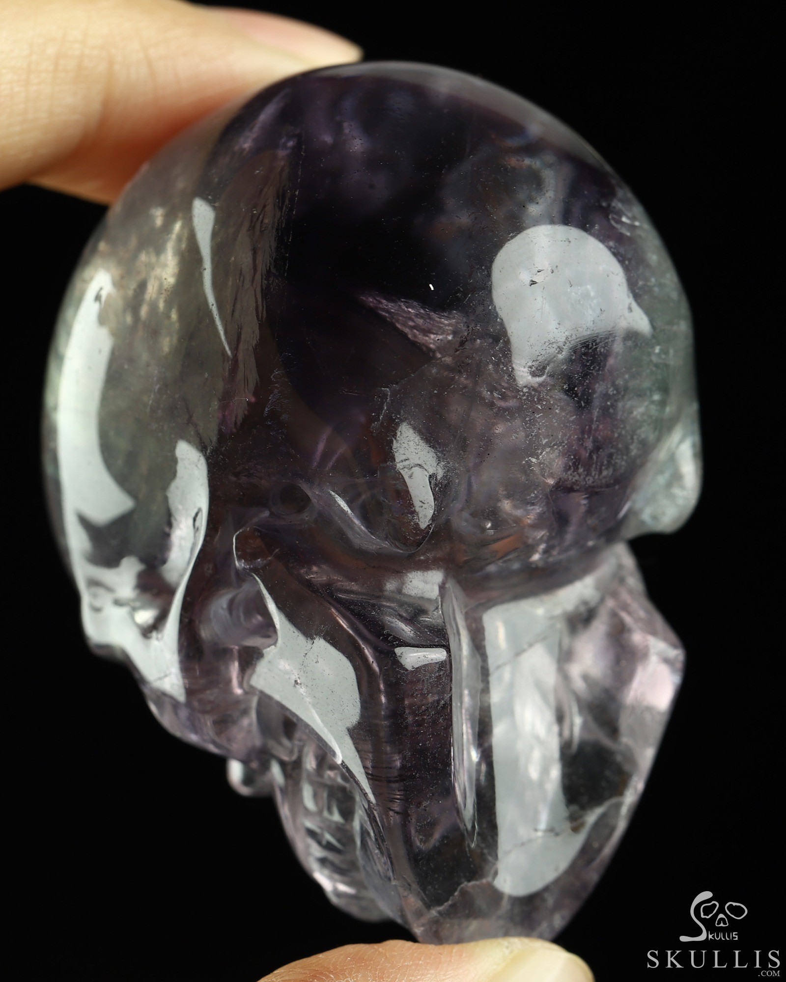 2.1" Fluorite Hand Carved Crystal Skull, Realistic, Crystal Healing 2.1" Fluorite Hand Carved Crystal Skull, Realistic, Crystal Healing