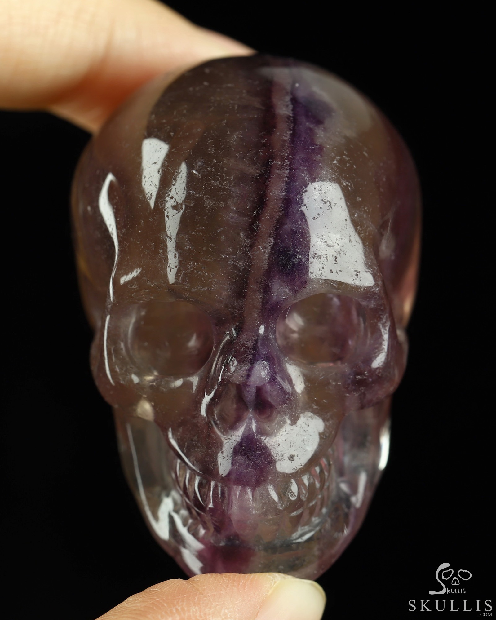 2.1" Fluorite Hand Carved Crystal Skull, Realistic, Crystal Healing 2.1" Fluorite Hand Carved Crystal Skull, Realistic, Crystal Healing