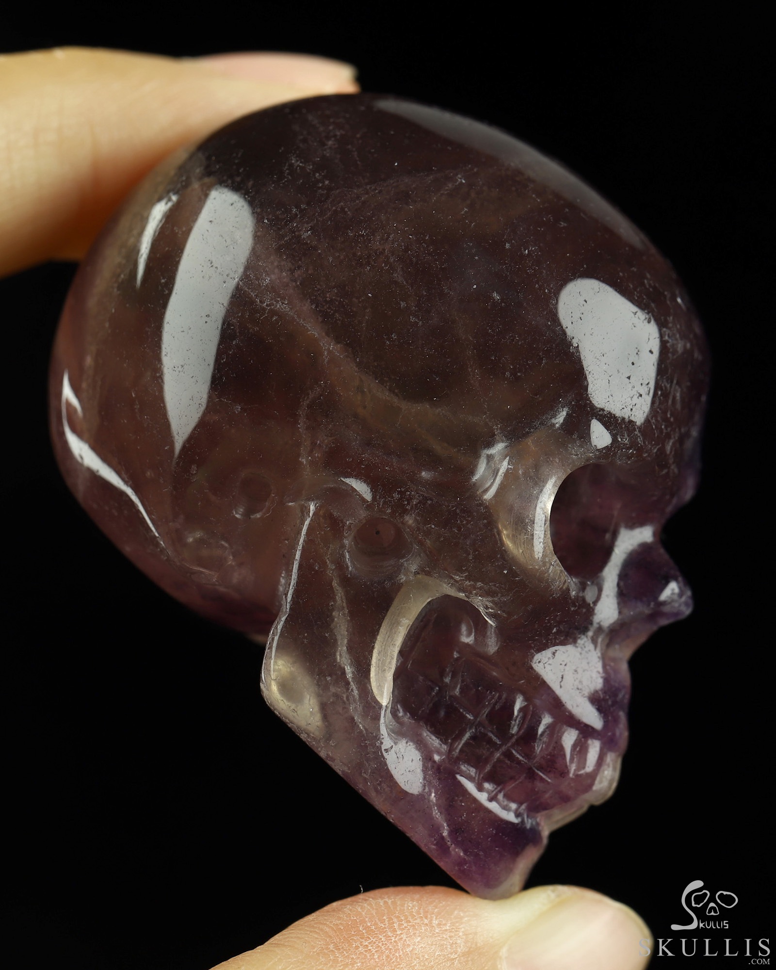 2.1" Fluorite Hand Carved Crystal Skull, Realistic, Crystal Healing 2.1" Fluorite Hand Carved Crystal Skull, Realistic, Crystal Healing