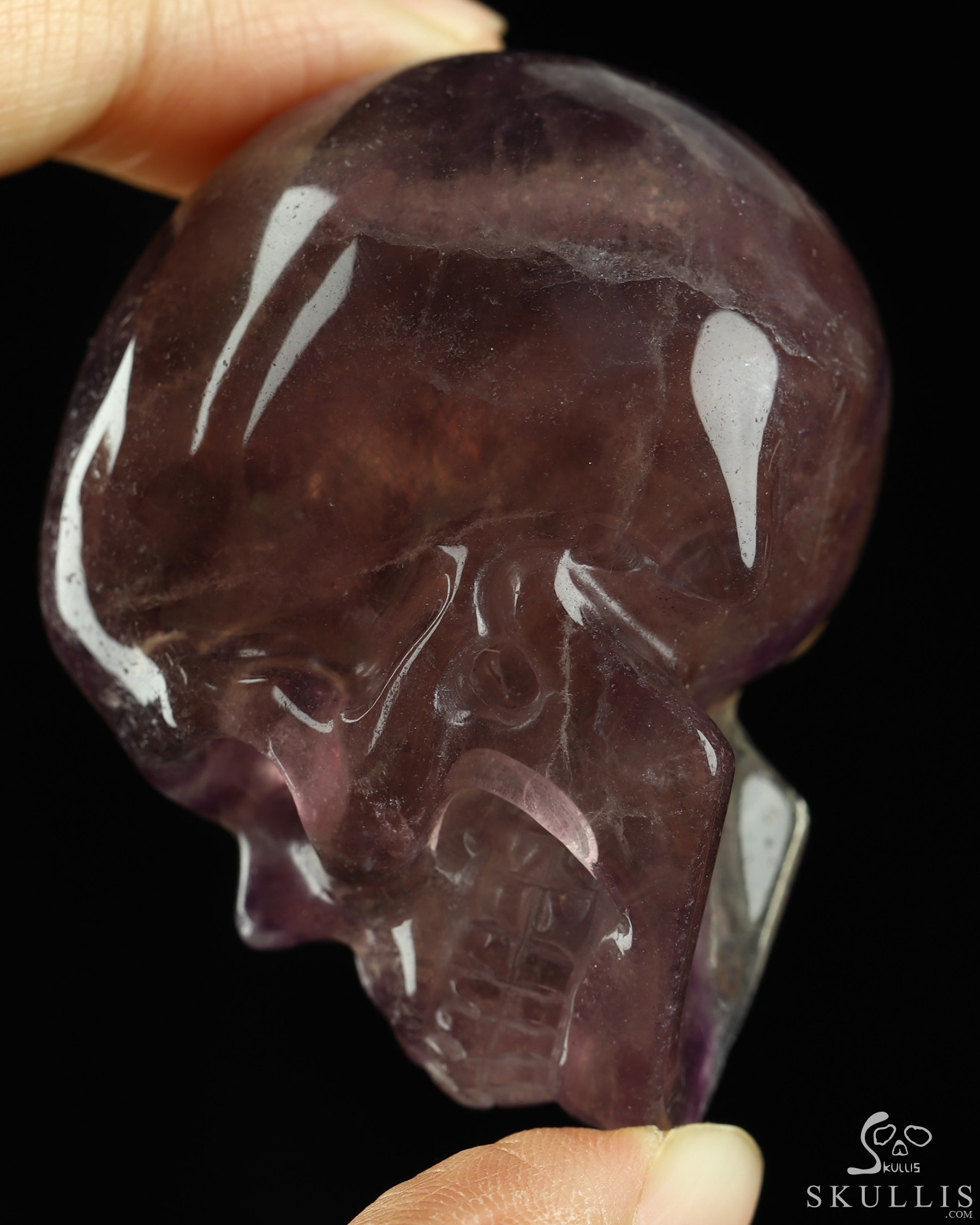 2.1" Fluorite Hand Carved Crystal Skull, Realistic, Crystal Healing 2.1" Fluorite Hand Carved Crystal Skull, Realistic, Crystal Healing