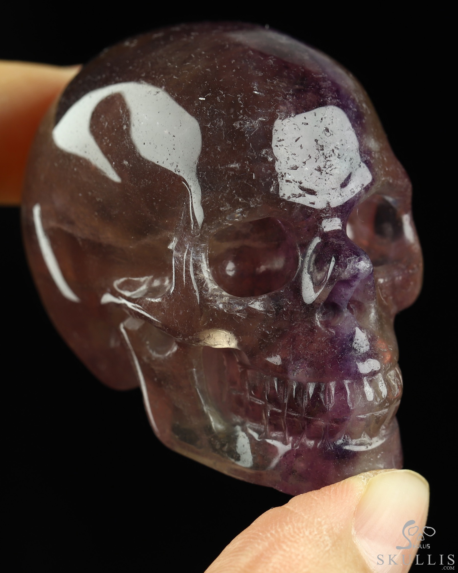 2.1" Fluorite Hand Carved Crystal Skull, Realistic, Crystal Healing 2.1" Fluorite Hand Carved Crystal Skull, Realistic, Crystal Healing