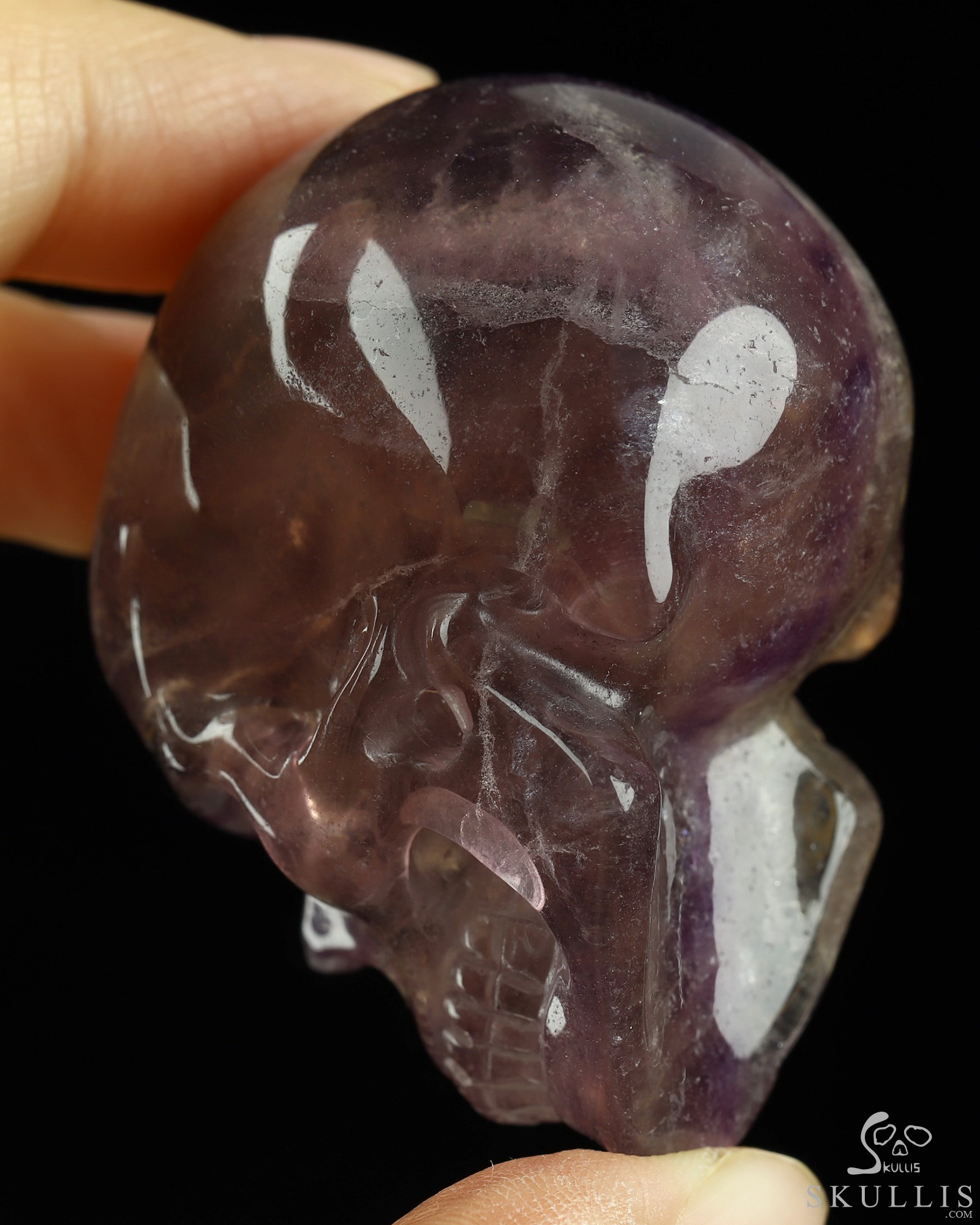 2.1" Fluorite Hand Carved Crystal Skull, Realistic, Crystal Healing 2.1" Fluorite Hand Carved Crystal Skull, Realistic, Crystal Healing