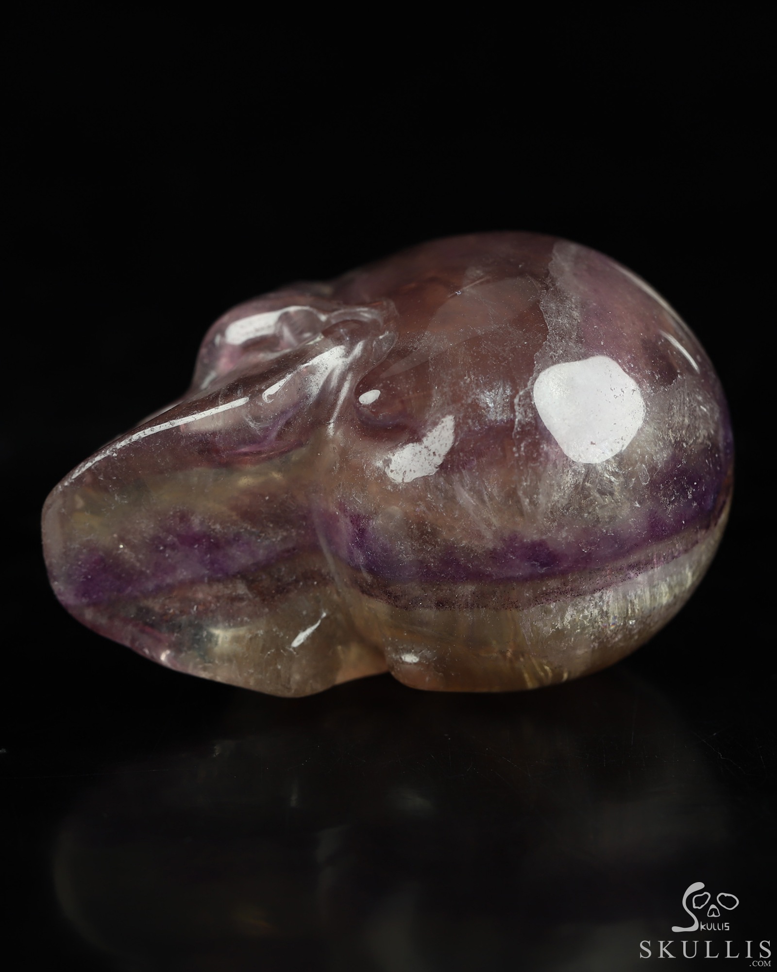 2.1" Fluorite Hand Carved Crystal Skull, Realistic, Crystal Healing 2.1" Fluorite Hand Carved Crystal Skull, Realistic, Crystal Healing
