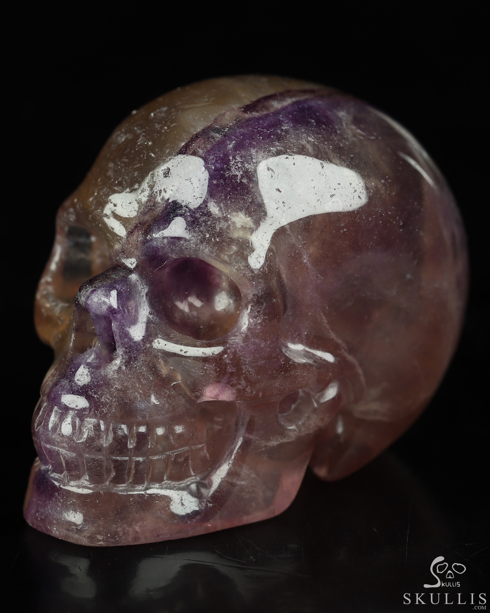 2.1" Fluorite Hand Carved Crystal Skull, Realistic, Crystal Healing 2.1" Fluorite Hand Carved Crystal Skull, Realistic, Crystal Healing
