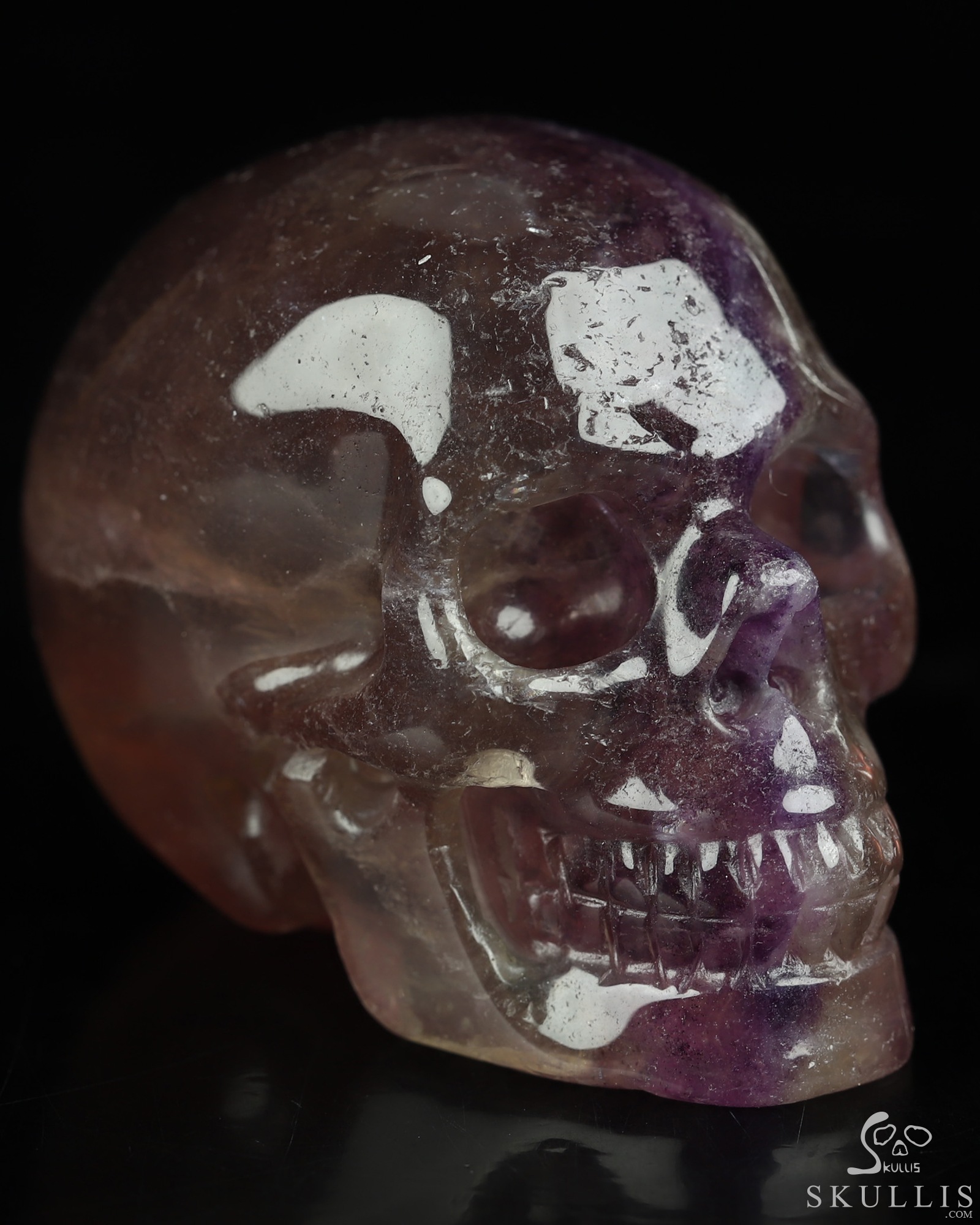 2.1" Fluorite Hand Carved Crystal Skull, Realistic, Crystal Healing 2.1" Fluorite Hand Carved Crystal Skull, Realistic, Crystal Healing