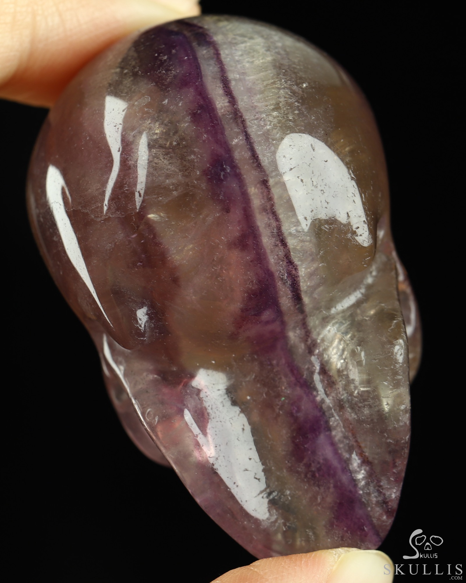 2.1" Fluorite Hand Carved Crystal Skull, Realistic, Crystal Healing 2.1" Fluorite Hand Carved Crystal Skull, Realistic, Crystal Healing