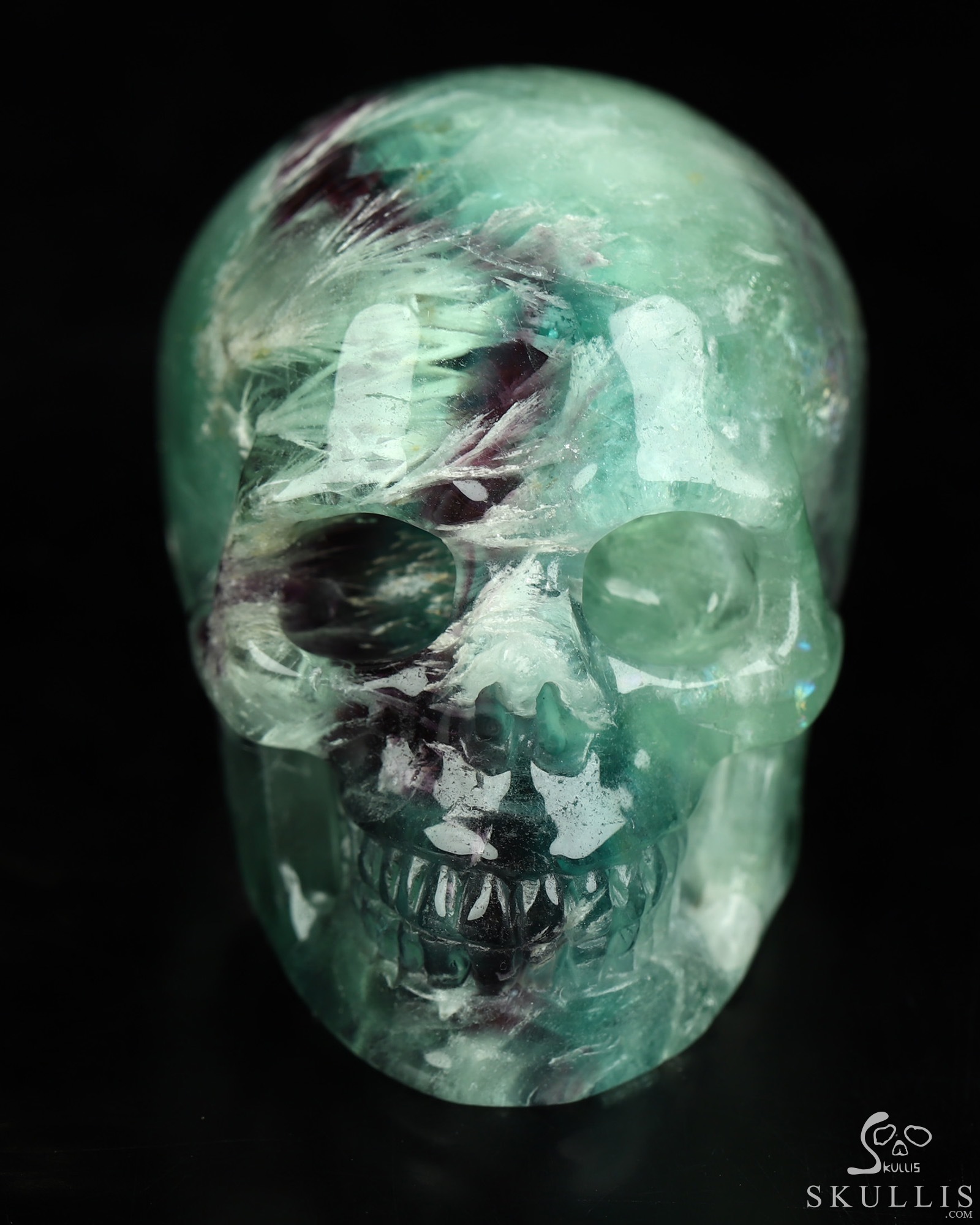 2.1" Fluorite Hand Carved Crystal Skull, Realistic, Crystal Healing 2.1" Fluorite Hand Carved Crystal Skull, Realistic, Crystal Healing