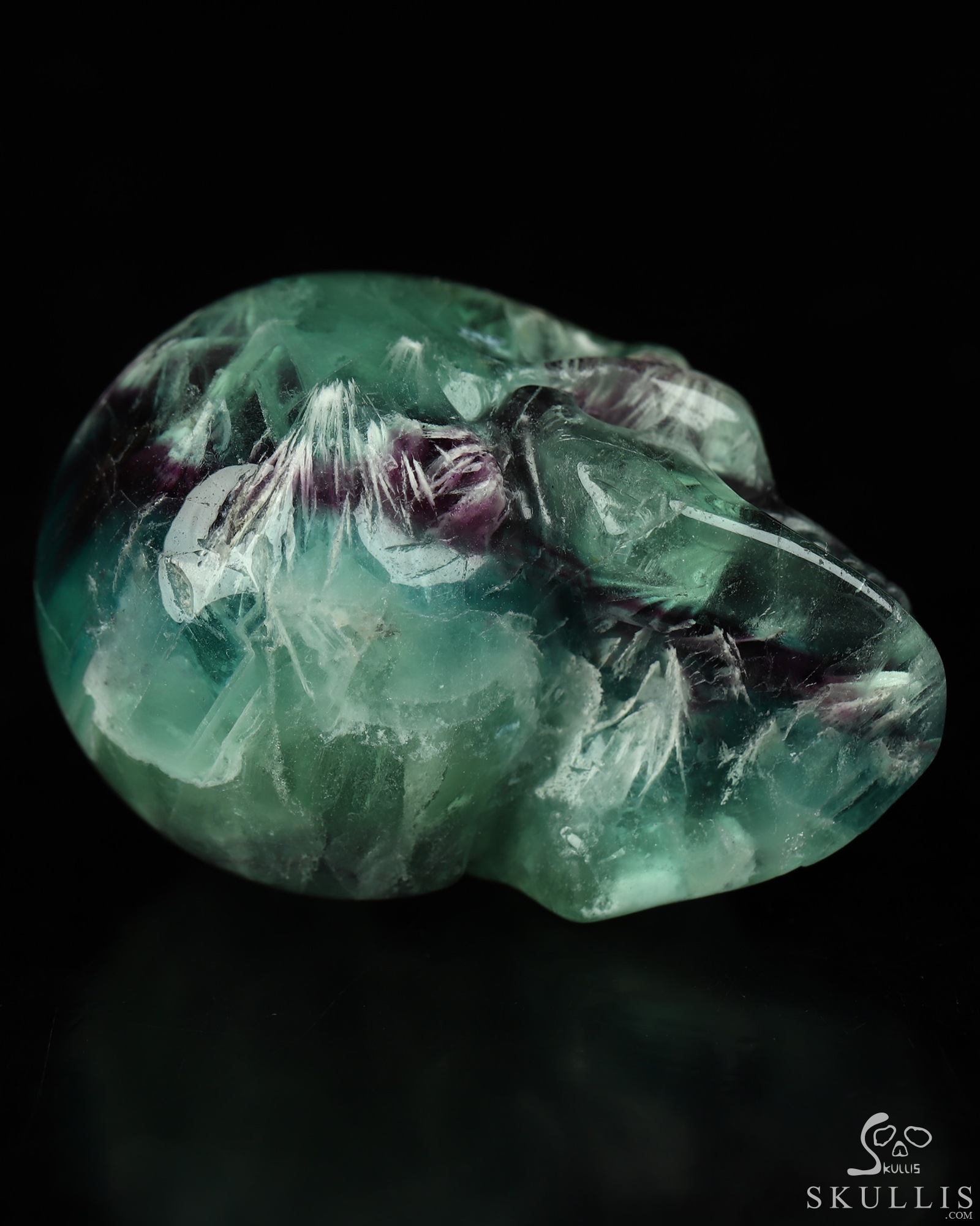 2.1" Fluorite Hand Carved Crystal Skull, Realistic, Crystal Healing 2.1" Fluorite Hand Carved Crystal Skull, Realistic, Crystal Healing