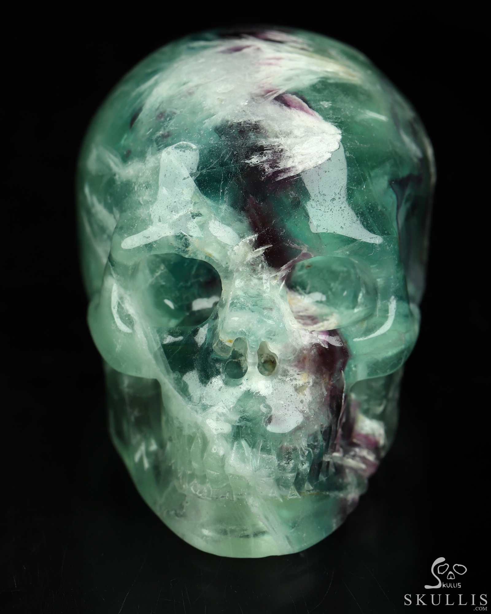 2.1" Fluorite Hand Carved Crystal Skull, Realistic, Crystal Healing 2.1" Fluorite Hand Carved Crystal Skull, Realistic, Crystal Healing