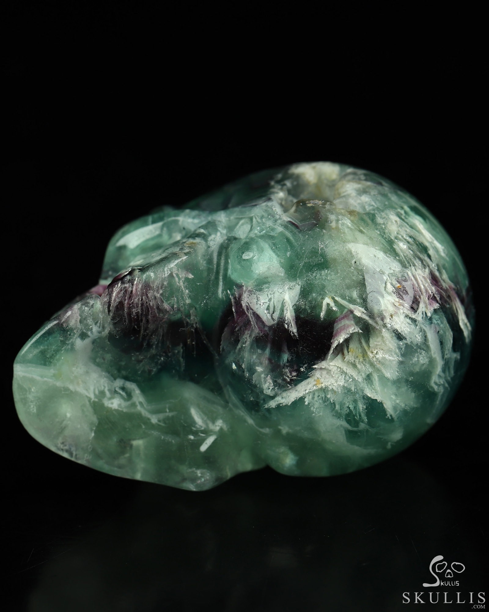2.1" Fluorite Hand Carved Crystal Skull, Realistic, Crystal Healing 2.1" Fluorite Hand Carved Crystal Skull, Realistic, Crystal Healing