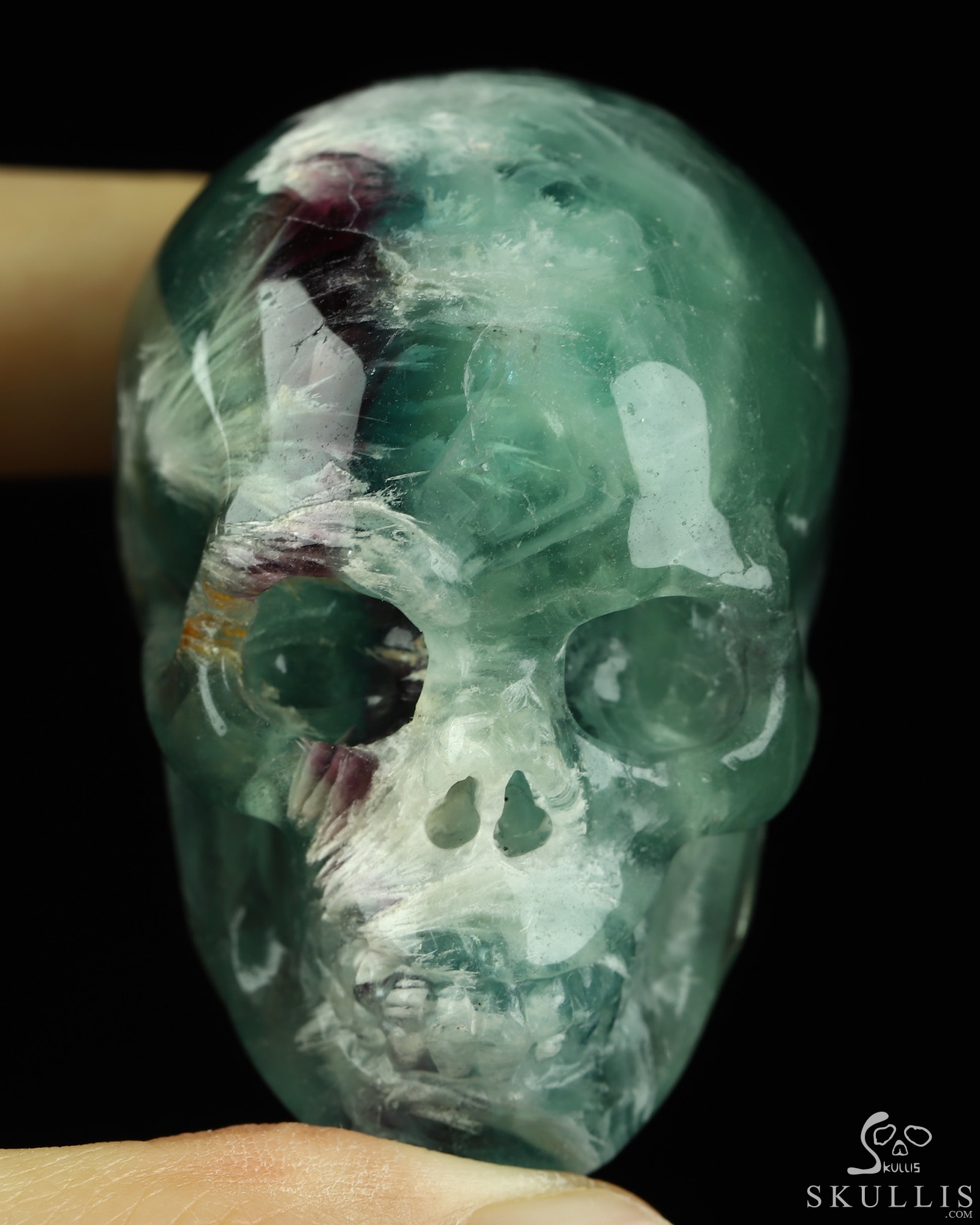 2.1" Fluorite Hand Carved Crystal Skull, Realistic, Crystal Healing 2.1" Fluorite Hand Carved Crystal Skull, Realistic, Crystal Healing