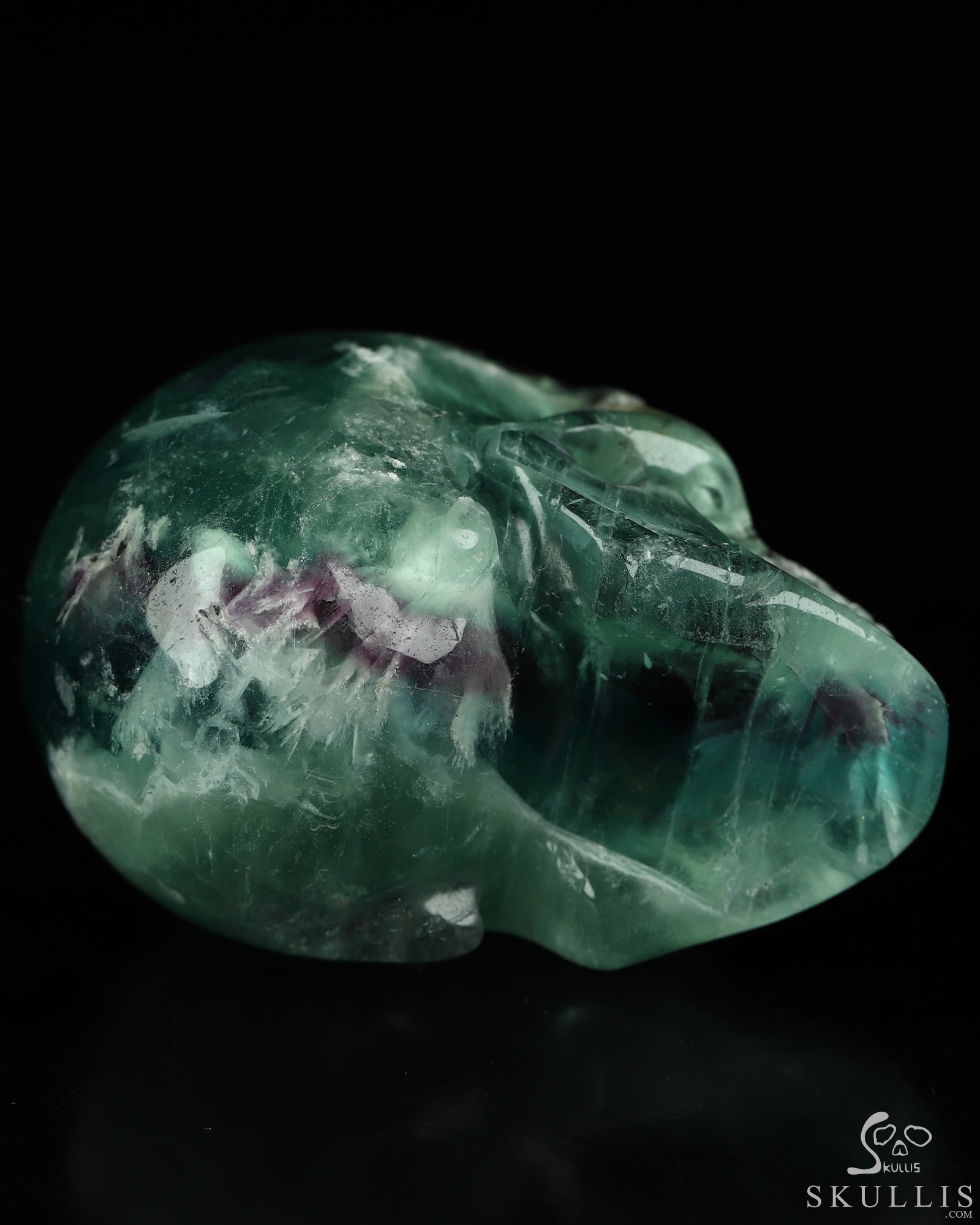 2.1" Fluorite Hand Carved Crystal Skull, Realistic, Crystal Healing 2.1" Fluorite Hand Carved Crystal Skull, Realistic, Crystal Healing