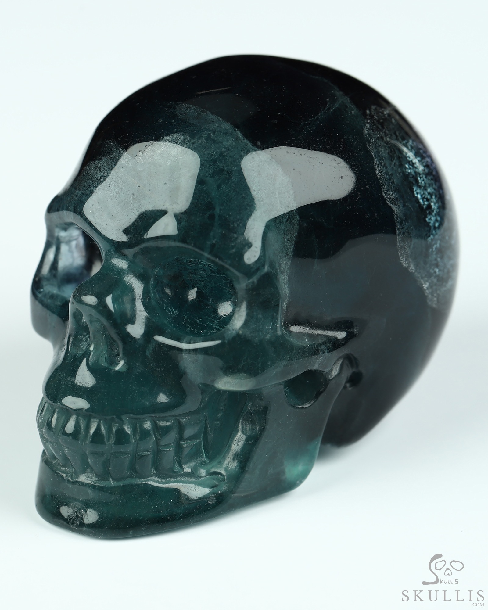 2.1" Fluorite Hand Carved Crystal Skull, Realistic, Crystal Healing 2.1" Fluorite Hand Carved Crystal Skull, Realistic, Crystal Healing