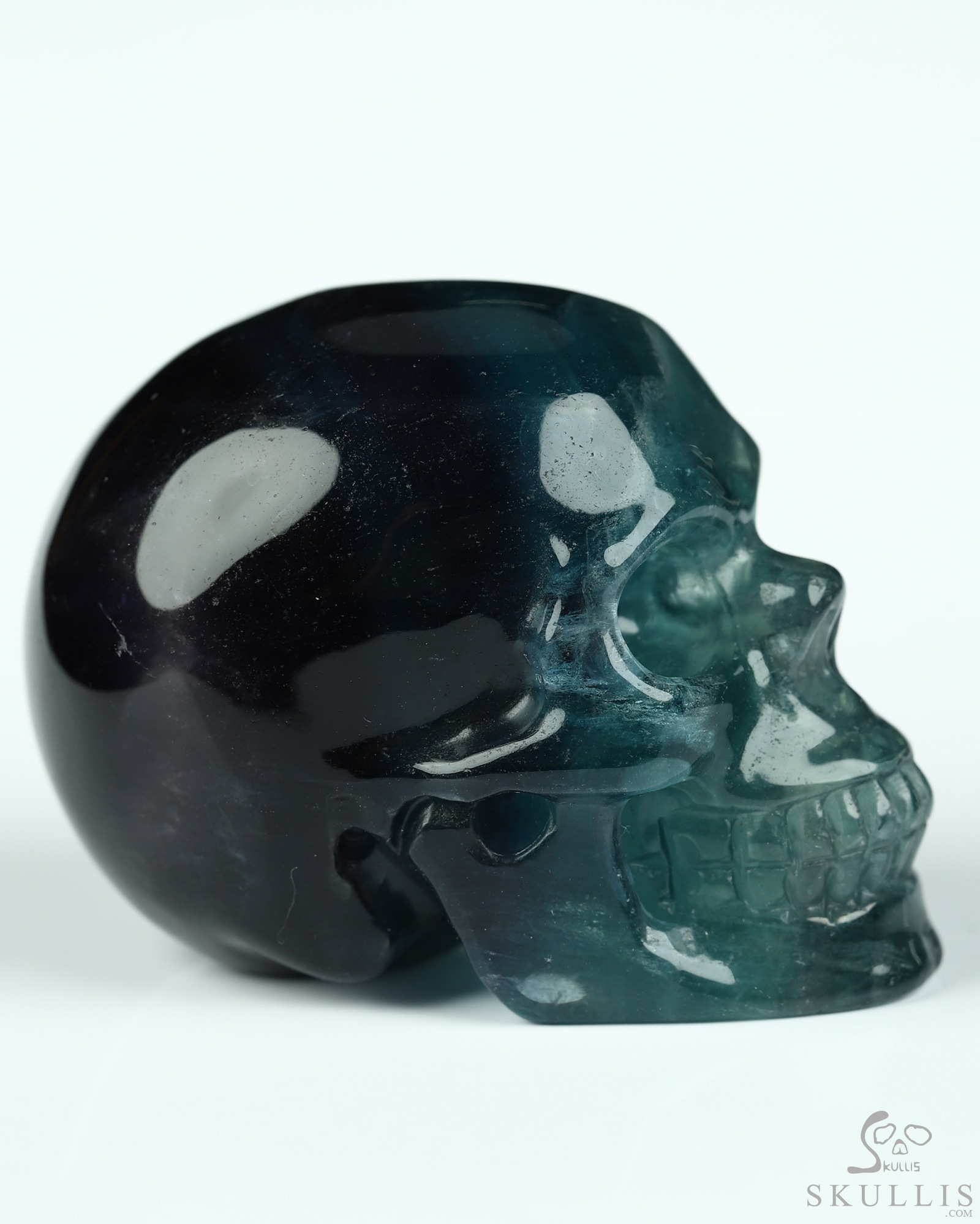 2.1" Fluorite Hand Carved Crystal Skull, Realistic, Crystal Healing 2.1" Fluorite Hand Carved Crystal Skull, Realistic, Crystal Healing