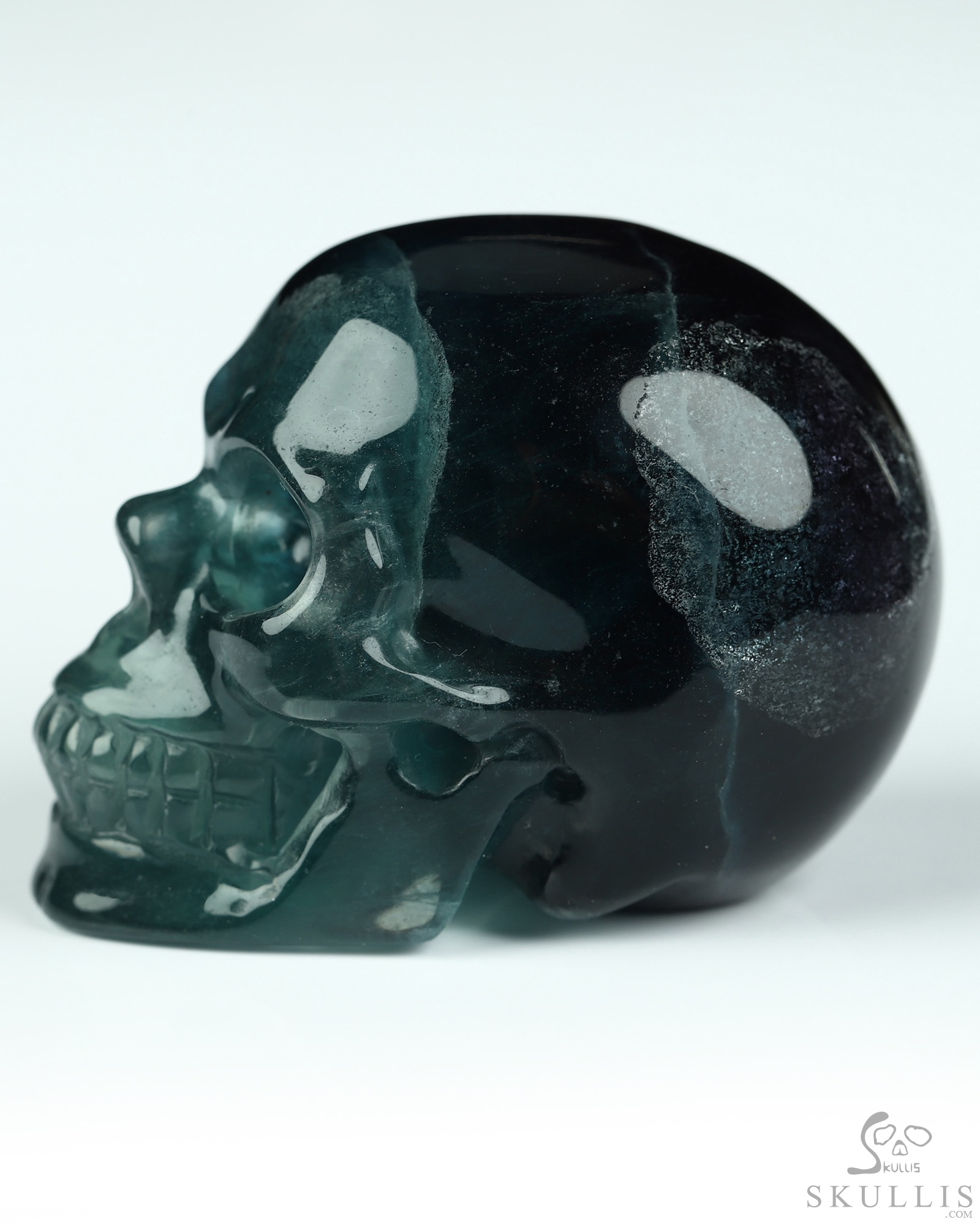 2.1" Fluorite Hand Carved Crystal Skull, Realistic, Crystal Healing 2.1" Fluorite Hand Carved Crystal Skull, Realistic, Crystal Healing