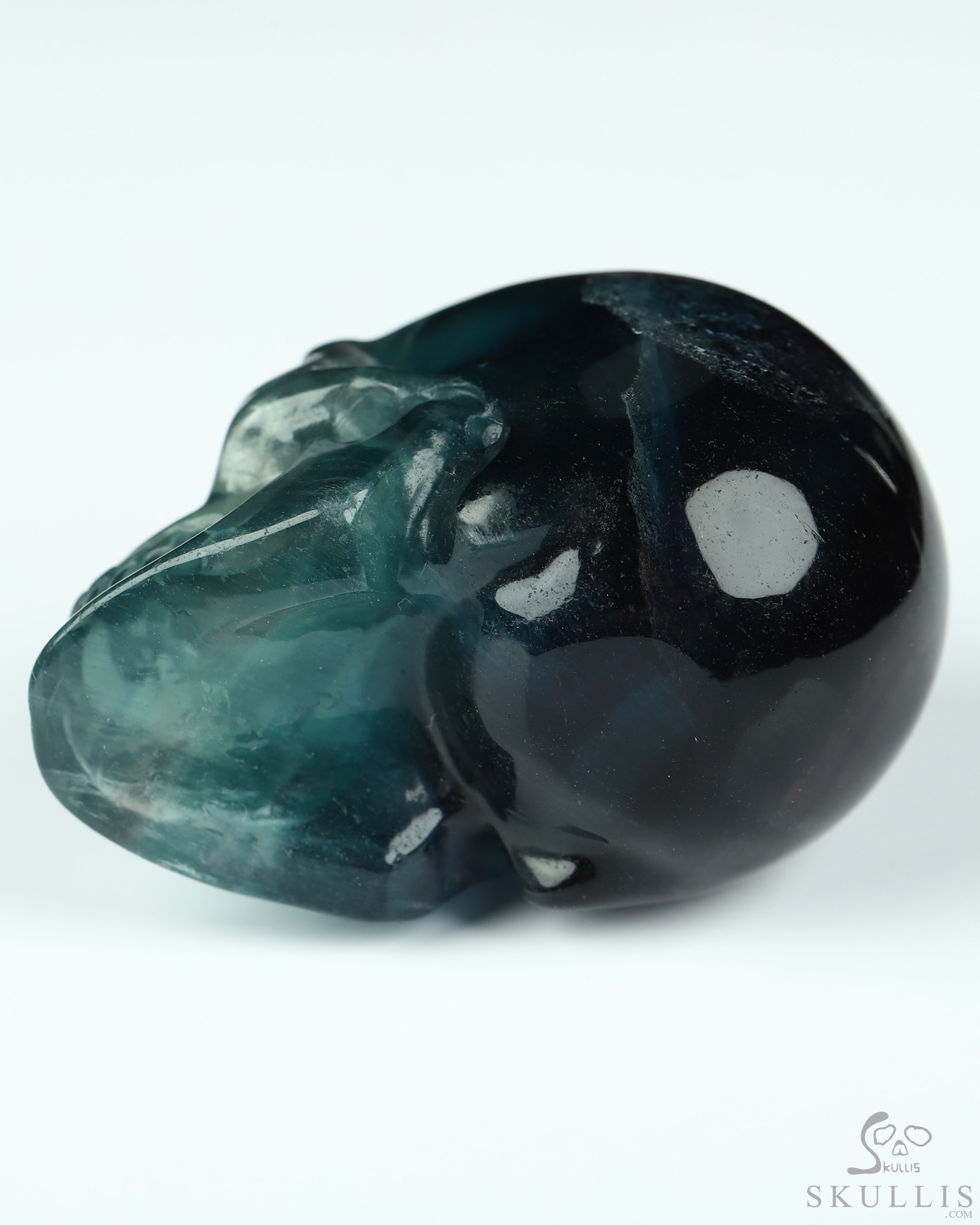 2.1" Fluorite Hand Carved Crystal Skull, Realistic, Crystal Healing 2.1" Fluorite Hand Carved Crystal Skull, Realistic, Crystal Healing