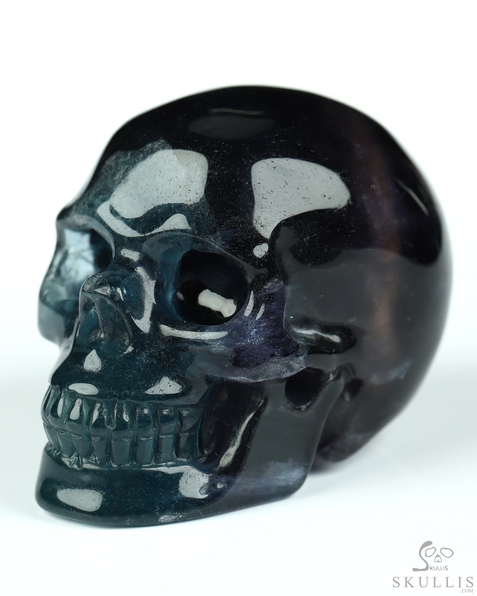 2.1" Fluorite Hand Carved Crystal Skull, Realistic, Crystal Healing 2.1" Fluorite Hand Carved Crystal Skull, Realistic, Crystal Healing
