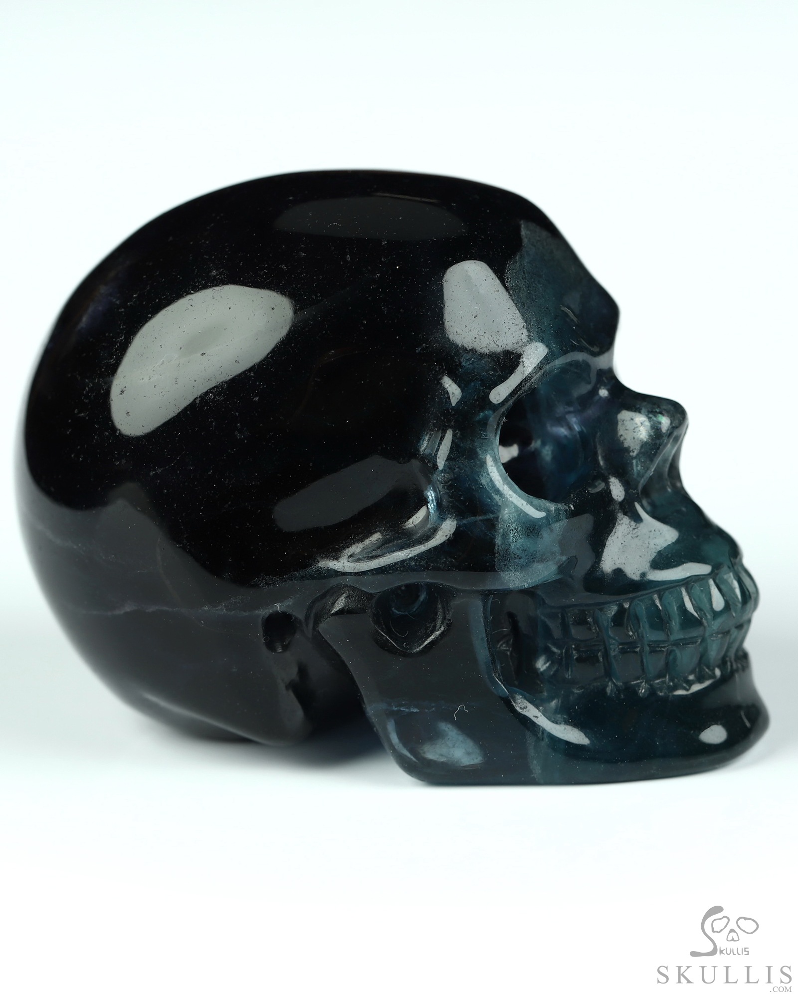 2.1" Fluorite Hand Carved Crystal Skull, Realistic, Crystal Healing 2.1" Fluorite Hand Carved Crystal Skull, Realistic, Crystal Healing