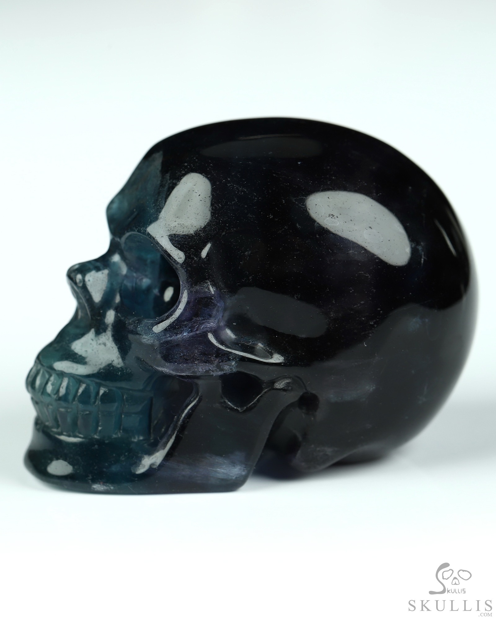 2.1" Fluorite Hand Carved Crystal Skull, Realistic, Crystal Healing 2.1" Fluorite Hand Carved Crystal Skull, Realistic, Crystal Healing