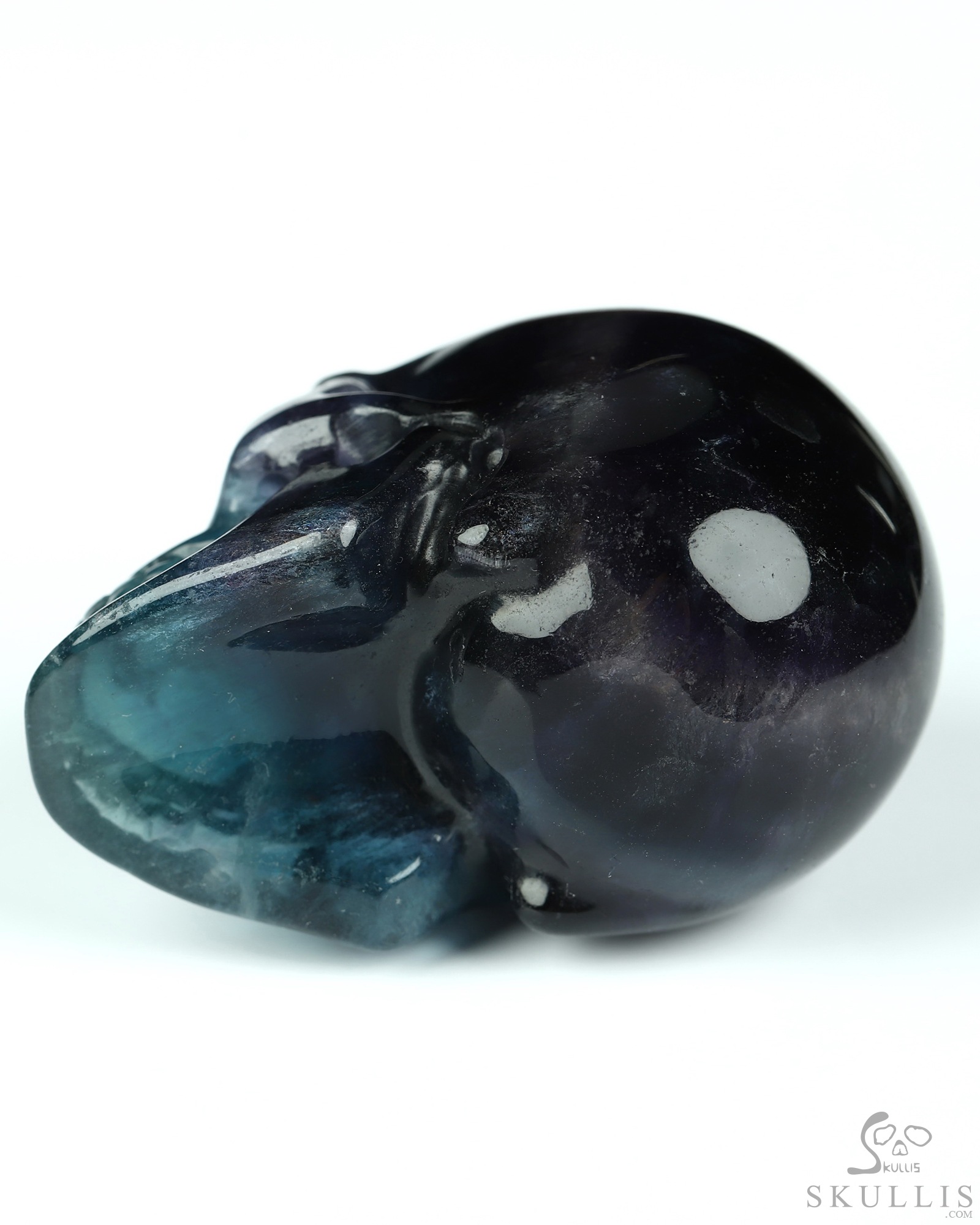 2.1" Fluorite Hand Carved Crystal Skull, Realistic, Crystal Healing 2.1" Fluorite Hand Carved Crystal Skull, Realistic, Crystal Healing