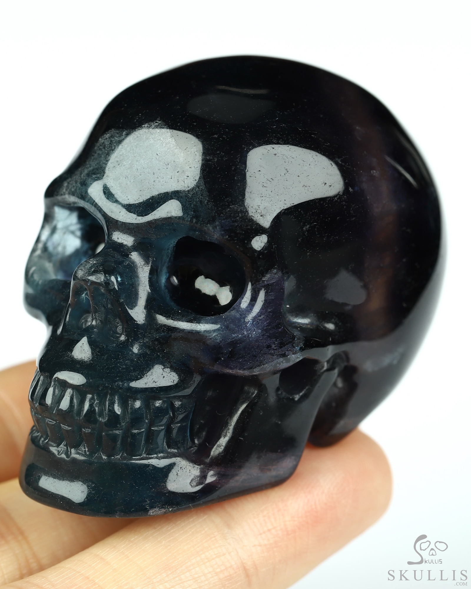 2.1" Fluorite Hand Carved Crystal Skull, Realistic, Crystal Healing 2.1" Fluorite Hand Carved Crystal Skull, Realistic, Crystal Healing