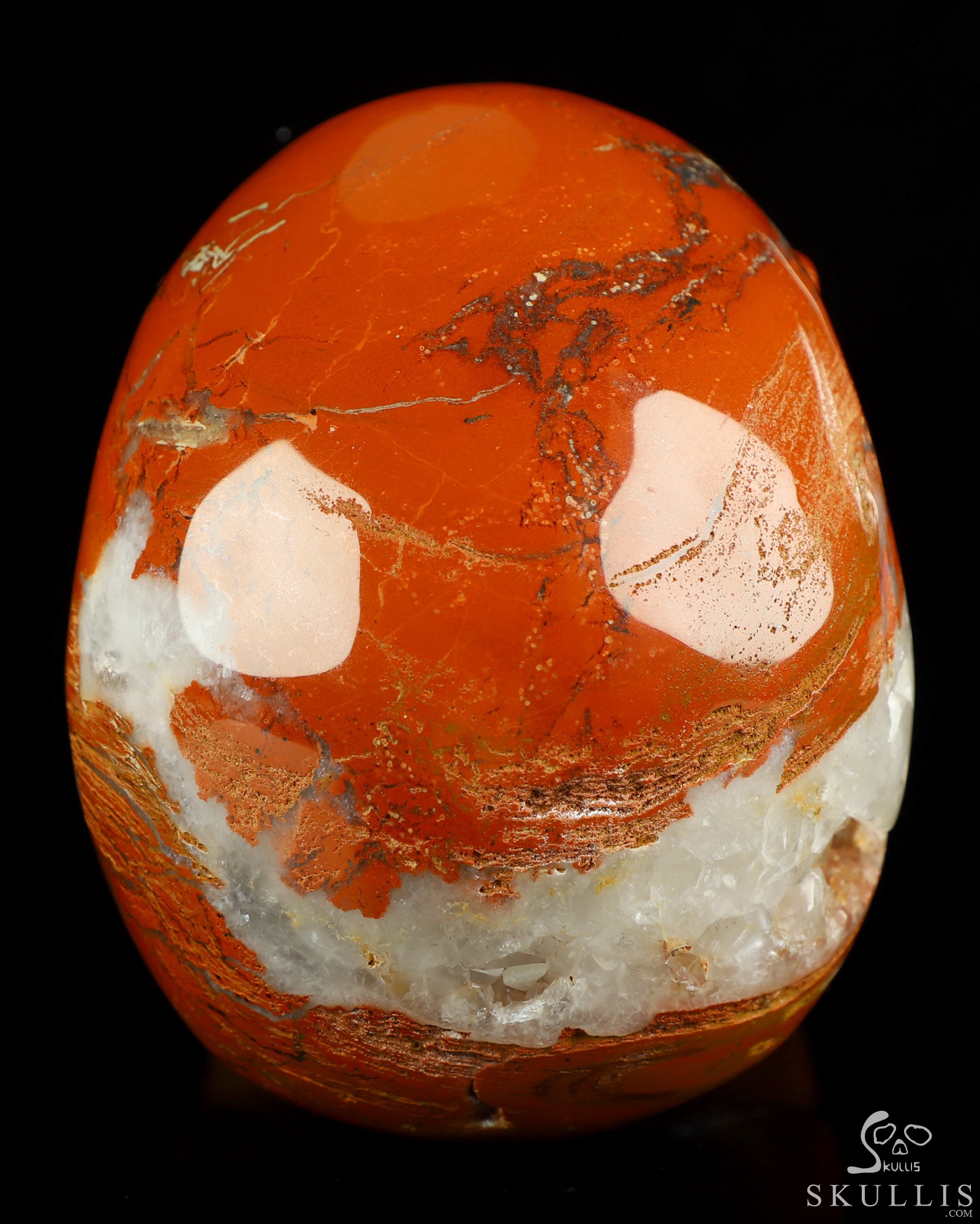 5.2" Red Jasper Hand Carved Laughing Crystal Skull Sculpture, Crystal Healing 5.2" Red Jasper Hand Carved Laughing Crystal Skull Sculpture, Crystal Healing