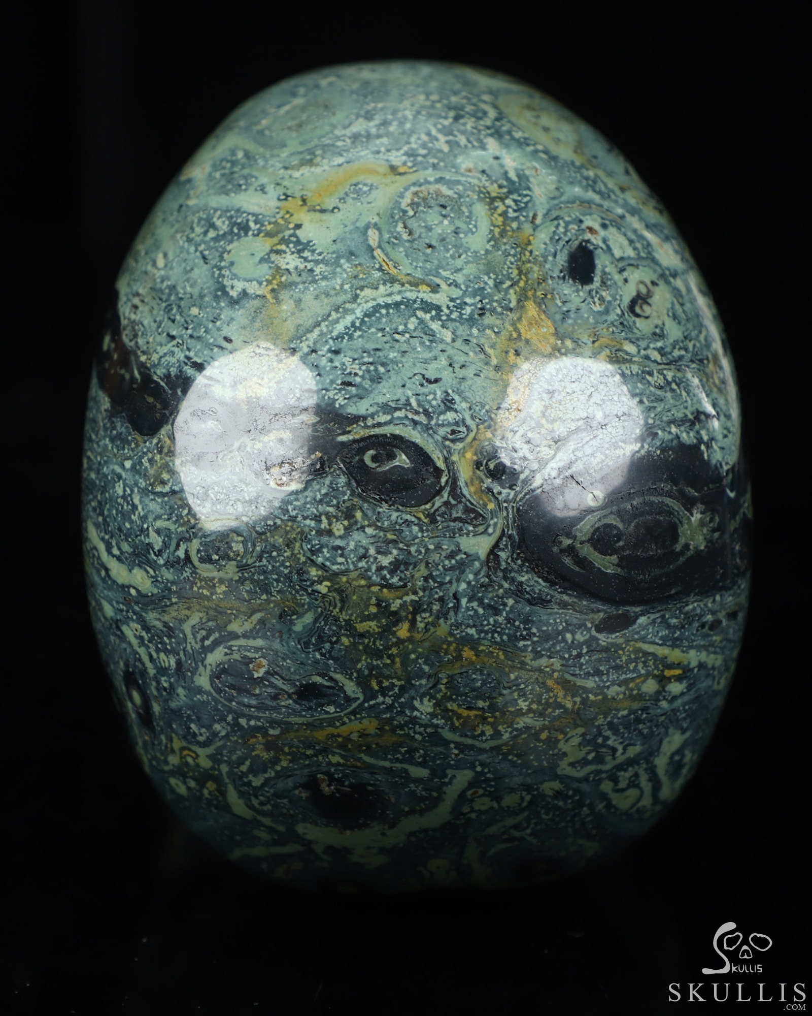 5.0" Kambaba Jasper Hand Carved Singing Crystal Skull Sculpture, Crystal Healing 5.0" Kambaba Jasper Hand Carved Singing Crystal Skull Sculpture, Crystal Healing