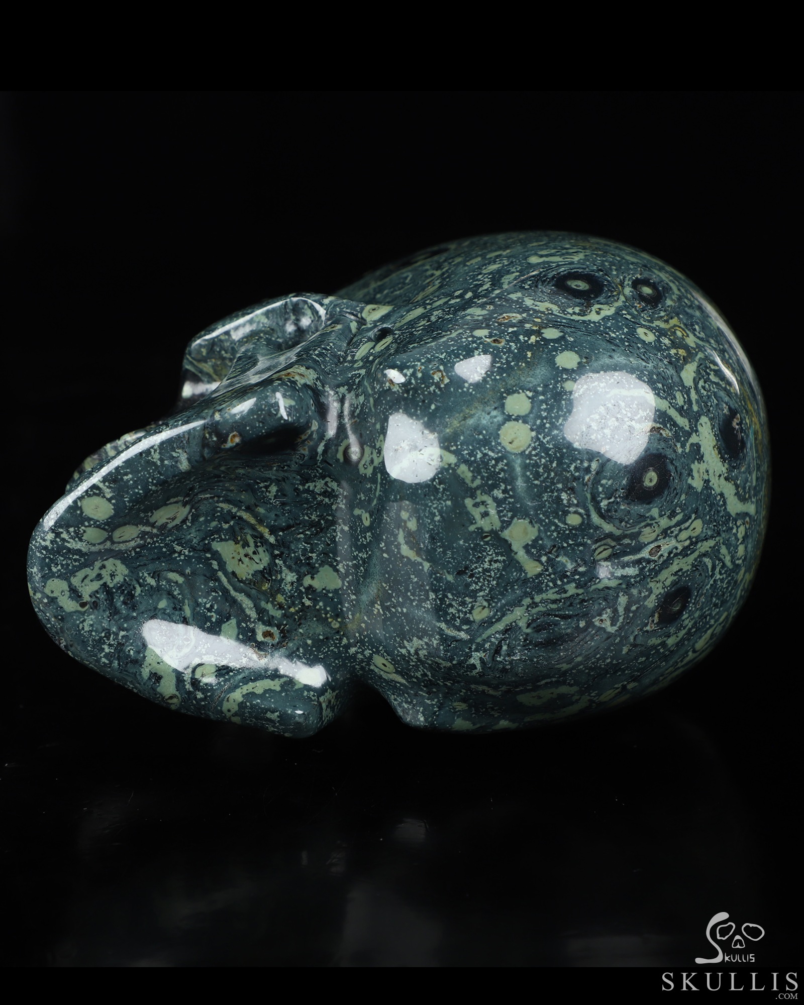5.0" Kambaba Jasper Hand Carved Singing Crystal Skull Sculpture, Crystal Healing 5.0" Kambaba Jasper Hand Carved Singing Crystal Skull Sculpture, Crystal Healing