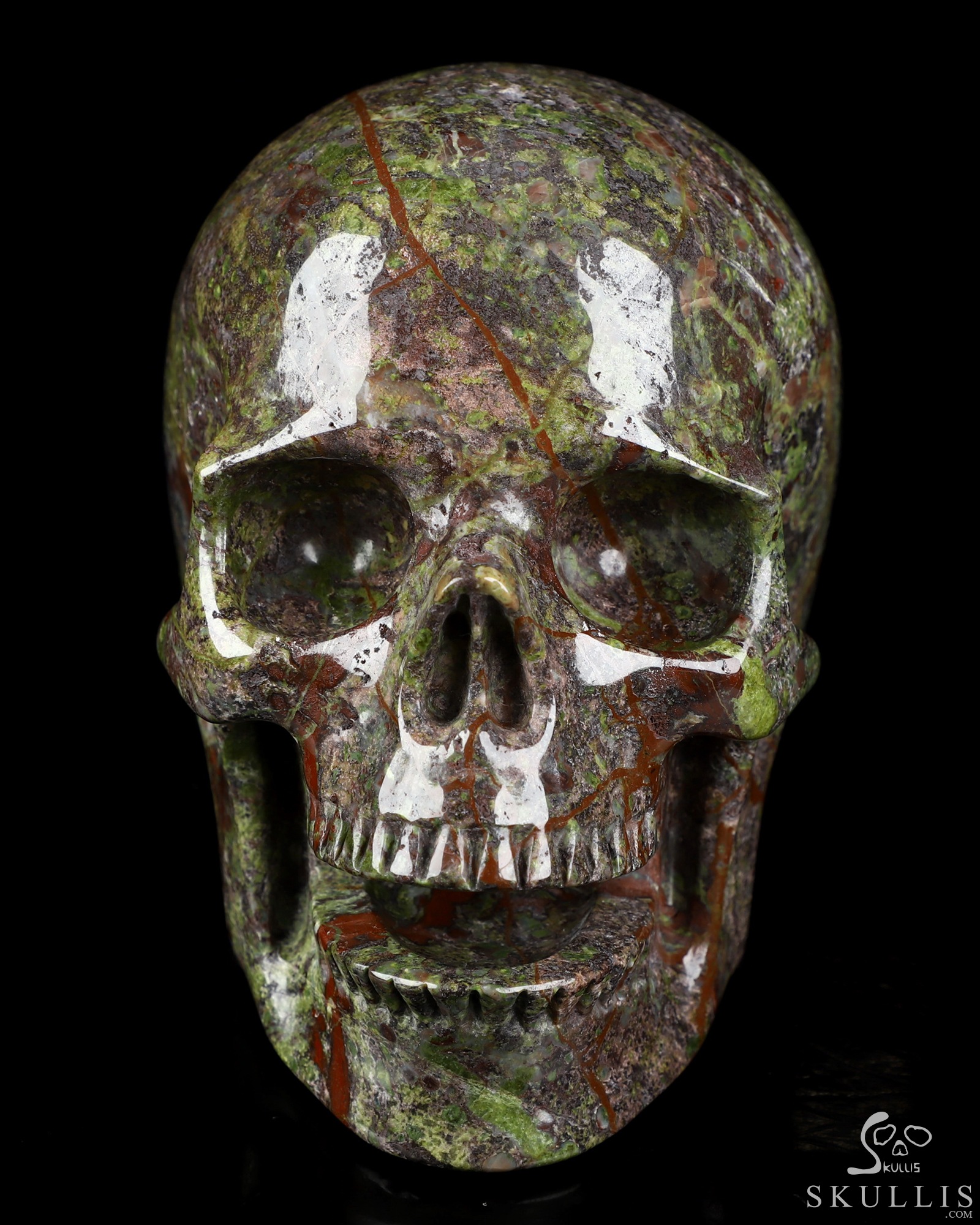 5.0" Dragon Blood Jasper Hand Carved Singing Crystal Skull Sculpture, Crystal Healing 5.0" Dragon Blood Jasper Hand Carved Singing Crystal Skull Sculpture, Crystal Healing