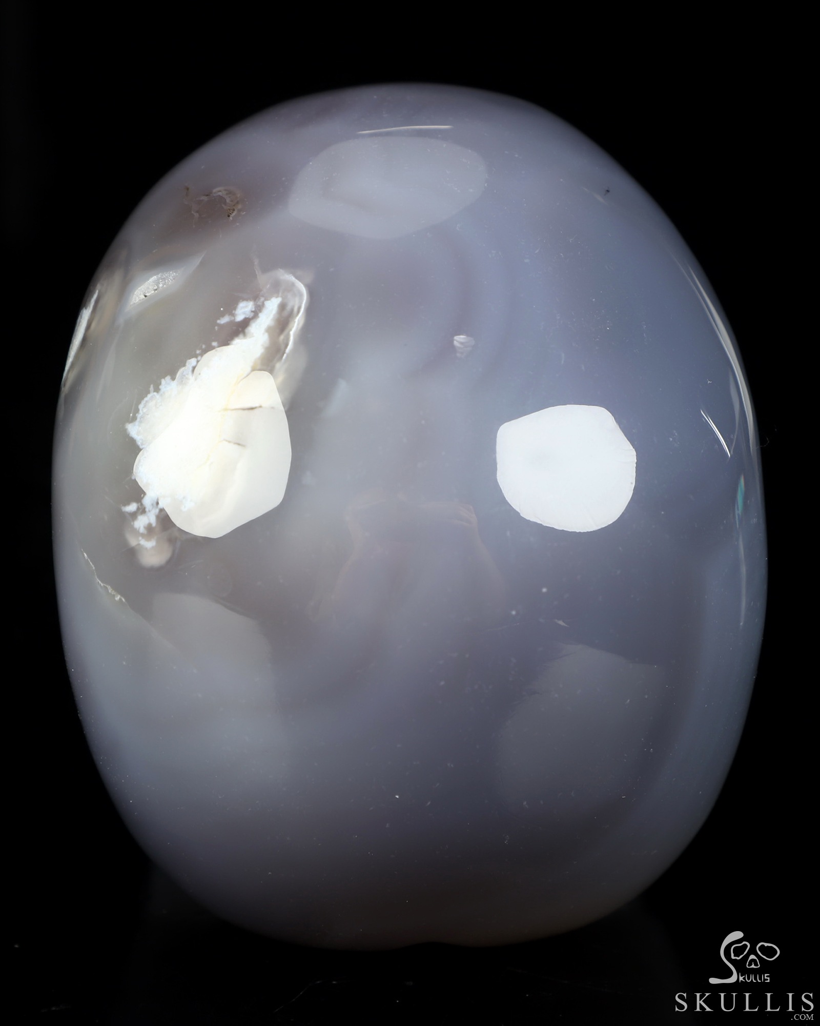 5.1" Agate Hand Carved Singing Crystal Skull Sculpture, Crystal Healing 5.1" Agate Hand Carved Singing Crystal Skull Sculpture, Crystal Healing