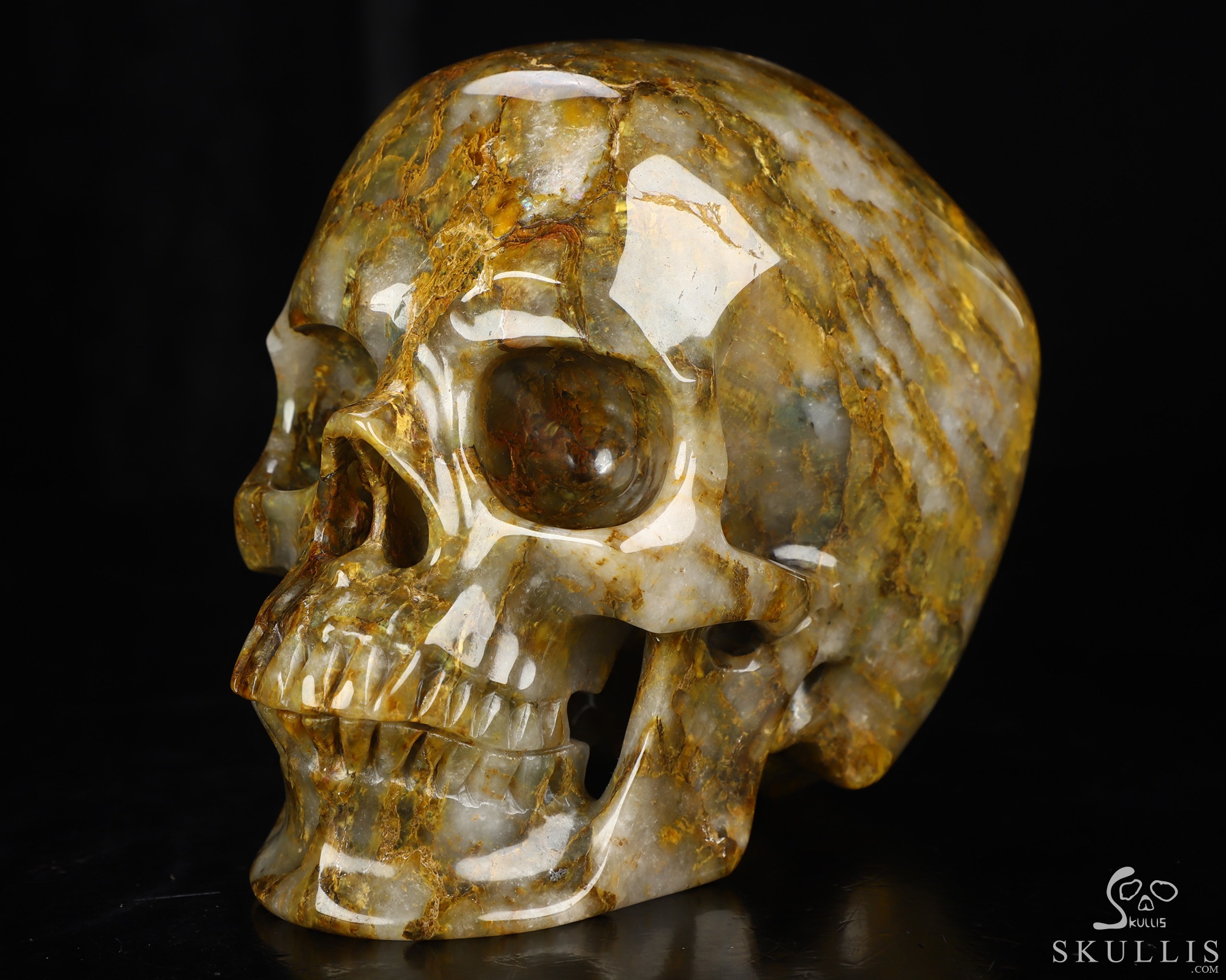 Lifesized 6.4" New Pietersite Hand Carved Crystal Skull, Super Realistic, Crystal Healing Lifesized 6.4" New Pietersite Hand Carved Crystal Skull, Super Realistic, Crystal Healing