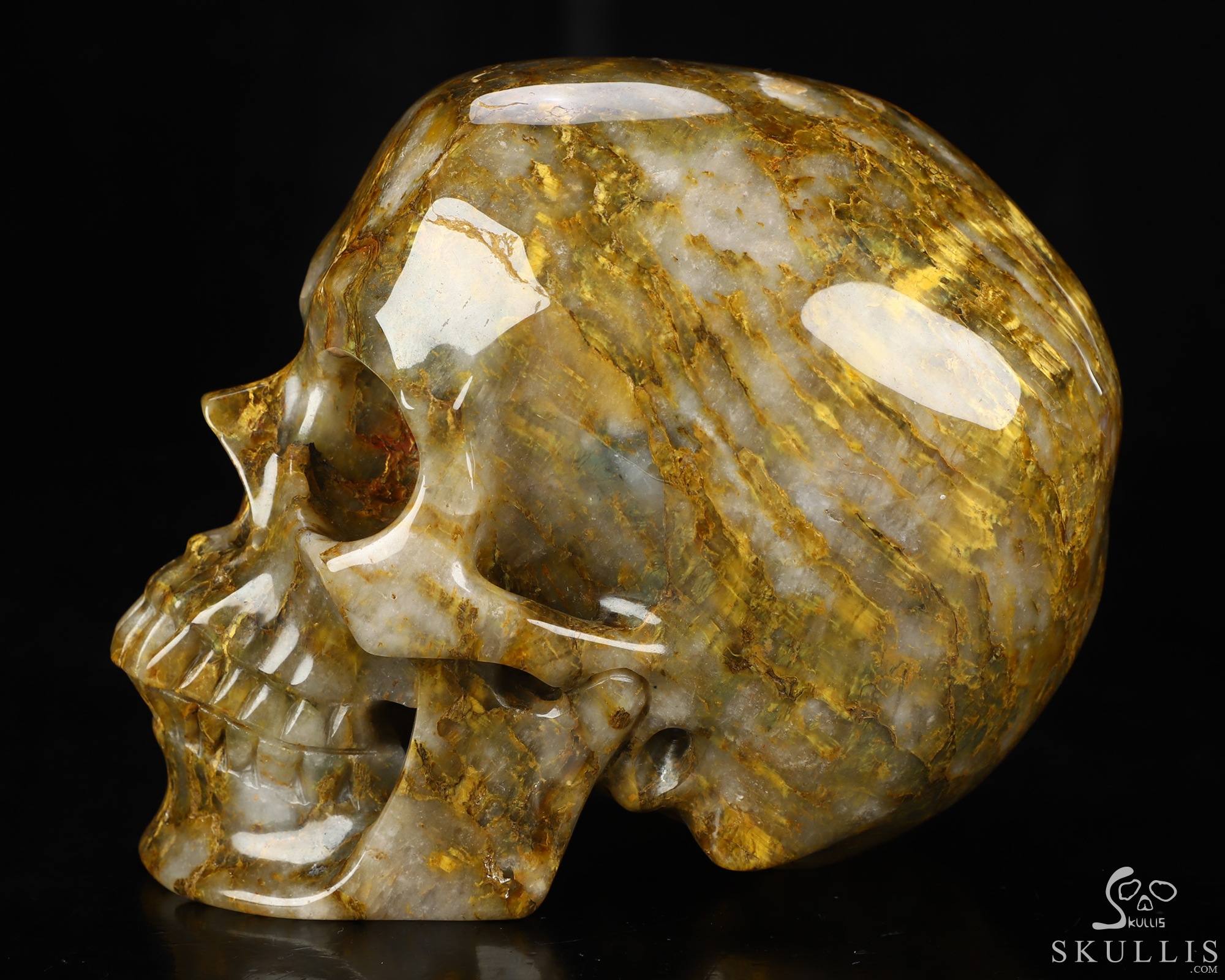 Lifesized 6.4" New Pietersite Hand Carved Crystal Skull, Super Realistic, Crystal Healing Lifesized 6.4" New Pietersite Hand Carved Crystal Skull, Super Realistic, Crystal Healing