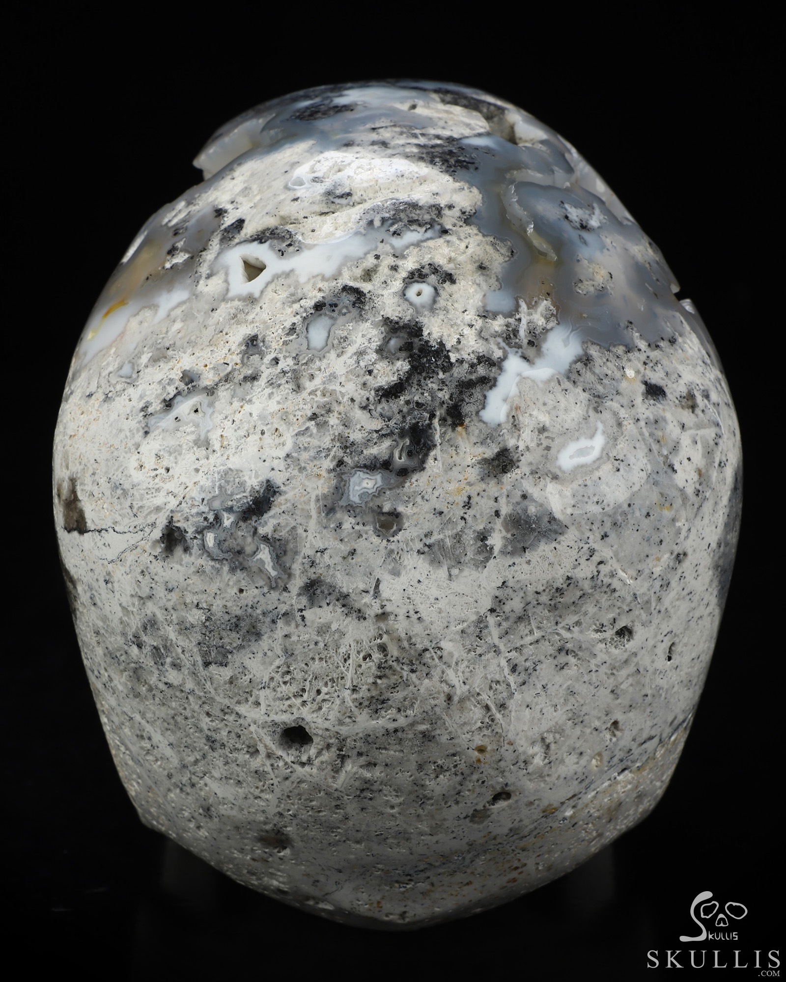 Lifesized 6.7" Flower Agate Geode Hand Carved Crystal Skull, Super Realistic, Crystal Healing Lifesized 6.7" Flower Agate Geode Hand Carved Crystal Skull, Super Realistic, Crystal Healing