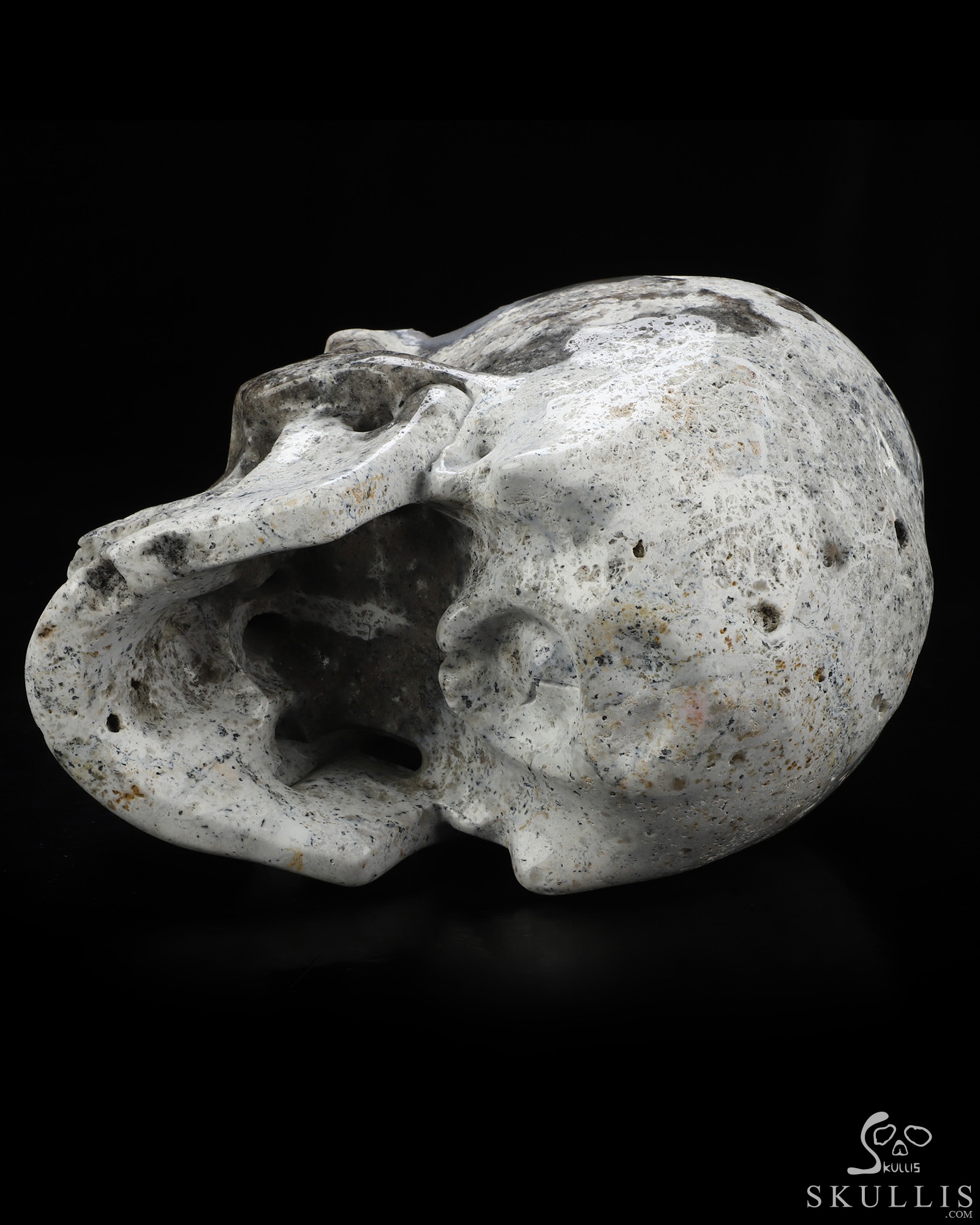 Lifesized 6.7" Flower Agate Geode Hand Carved Crystal Skull, Super Realistic, Crystal Healing Lifesized 6.7" Flower Agate Geode Hand Carved Crystal Skull, Super Realistic, Crystal Healing