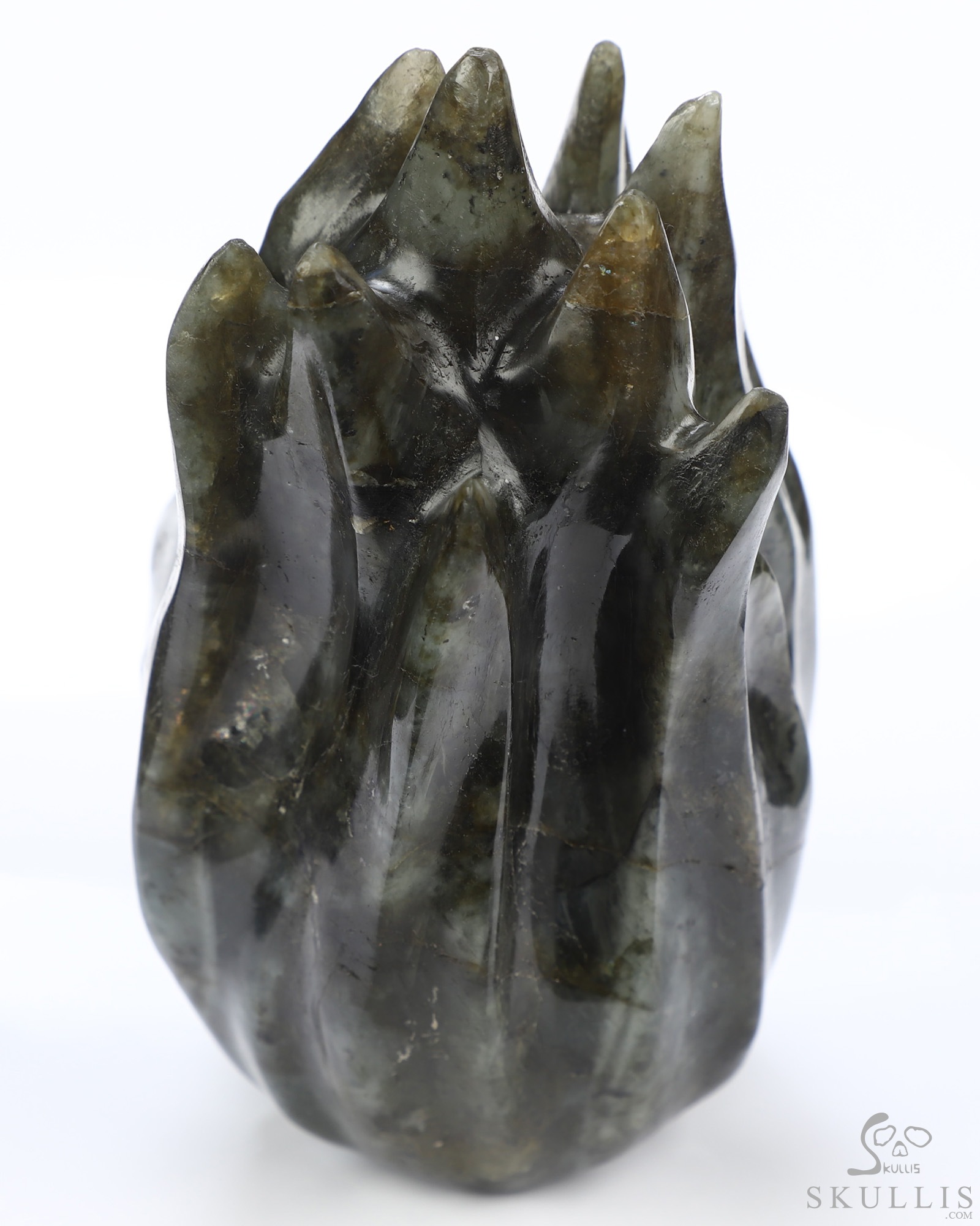 4.2" Labradorite Hand Carved Flaming Crystal Skull, Crystal Healing 4.2" Labradorite Hand Carved Flaming Crystal Skull, Crystal Healing