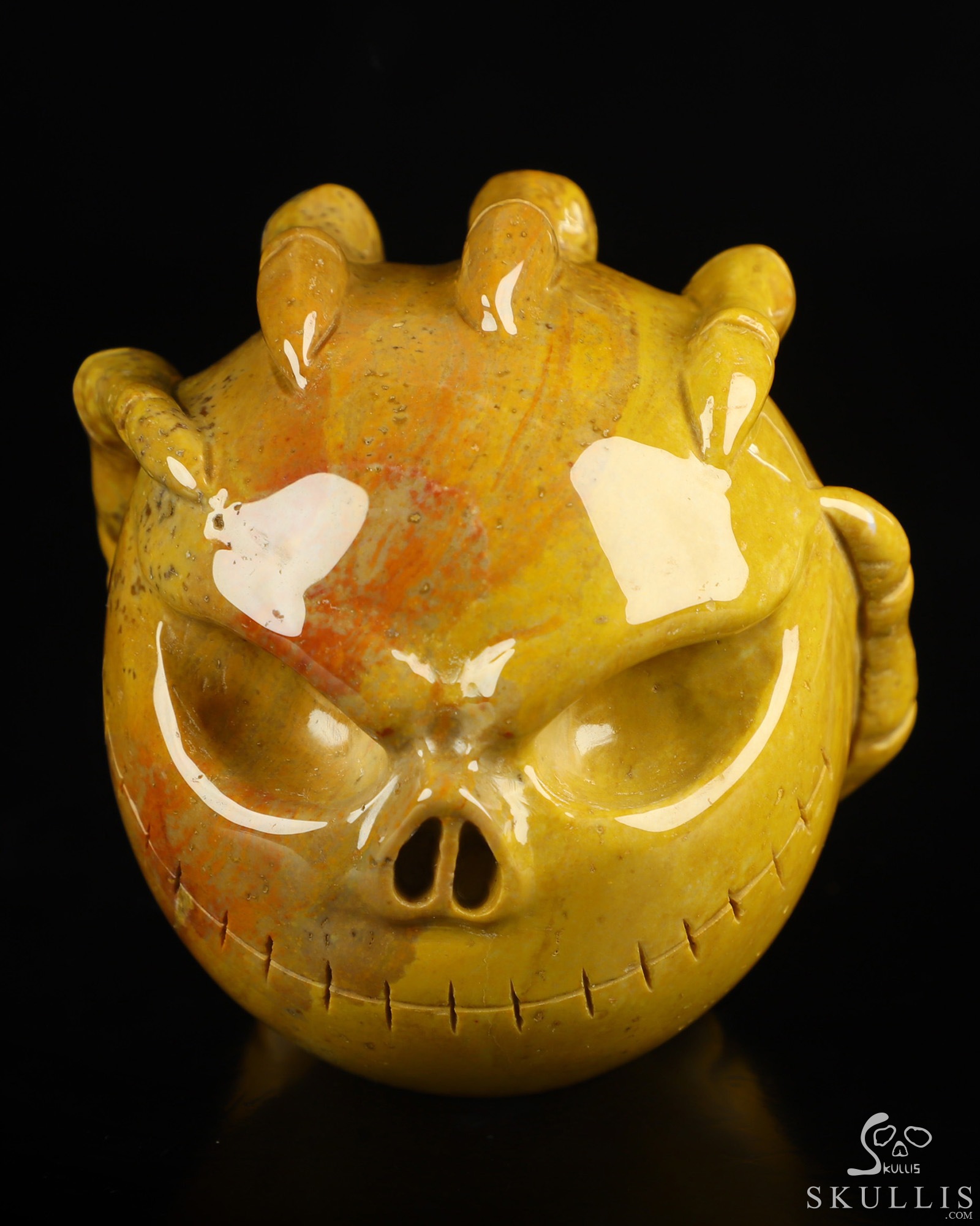 3.1" Indian Agate Hand Carved Jack Crystal Skull Sculpture, Crystal Healing 3.1" Indian Agate Hand Carved Jack Crystal Skull Sculpture, Crystal Healing