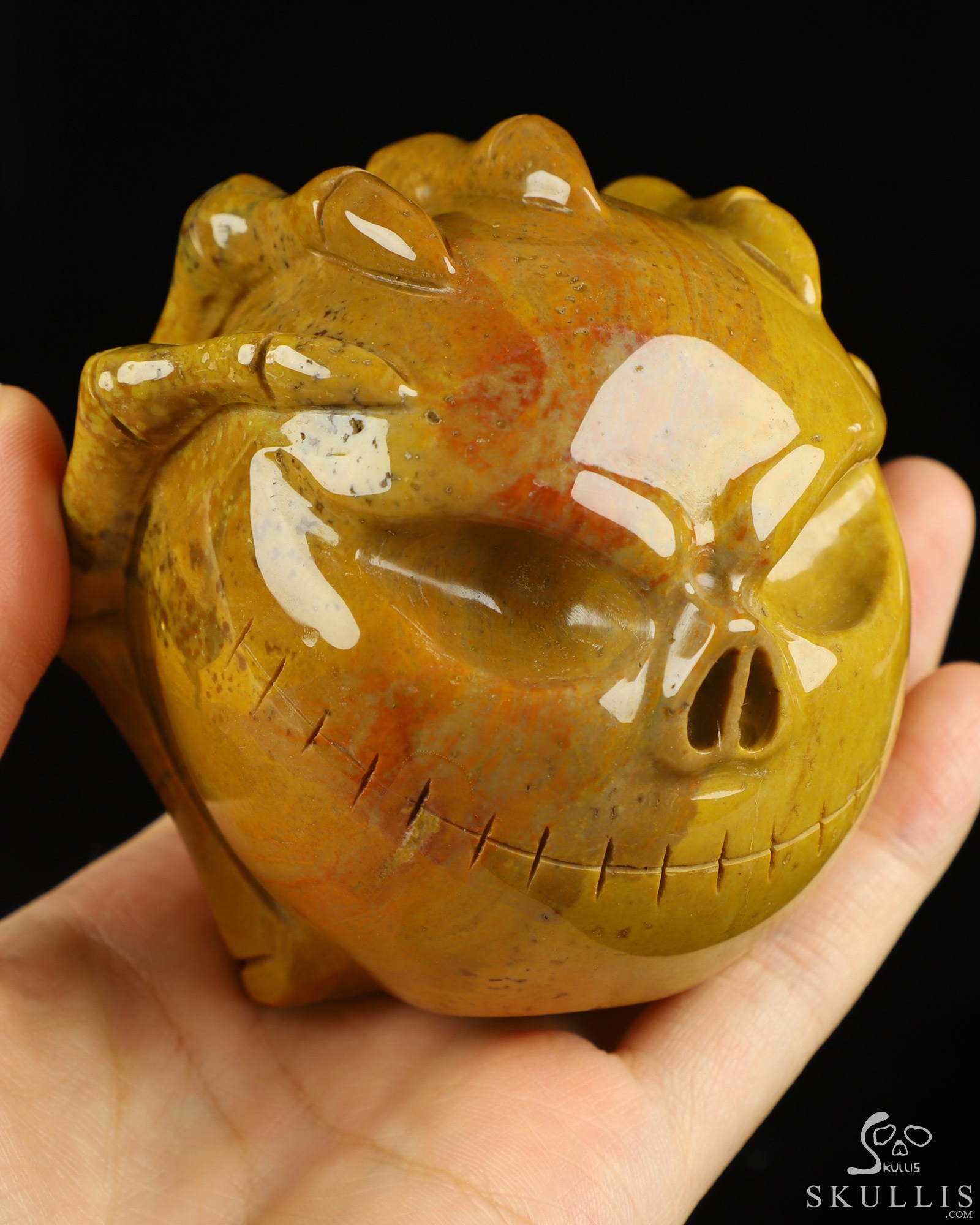 3.1" Indian Agate Hand Carved Jack Crystal Skull Sculpture, Crystal Healing 3.1" Indian Agate Hand Carved Jack Crystal Skull Sculpture, Crystal Healing