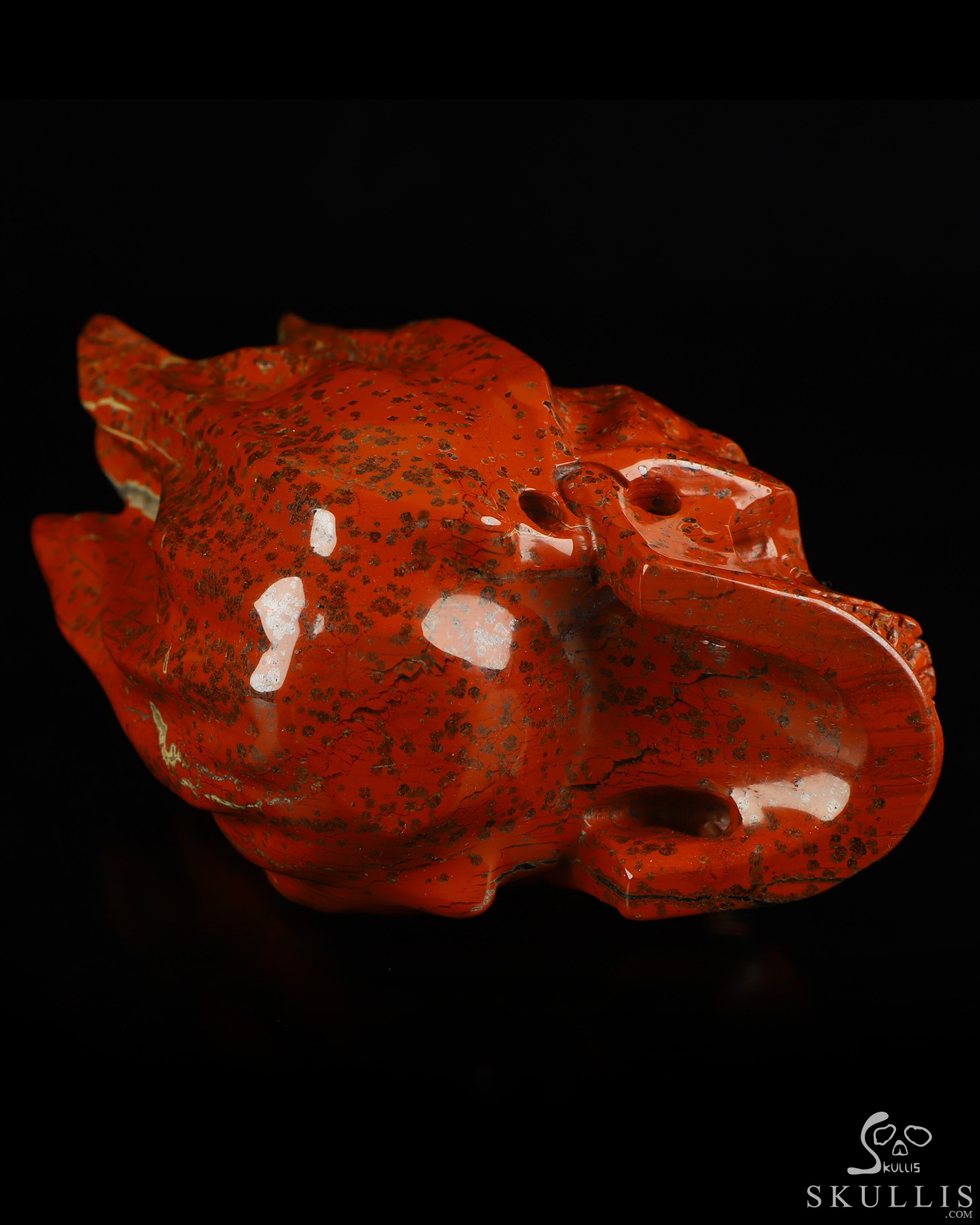5.5" Red Jasper Hand Carved Flaming Crystal Skull, Crystal Healing 5.5" Red Jasper Hand Carved Flaming Crystal Skull, Crystal Healing