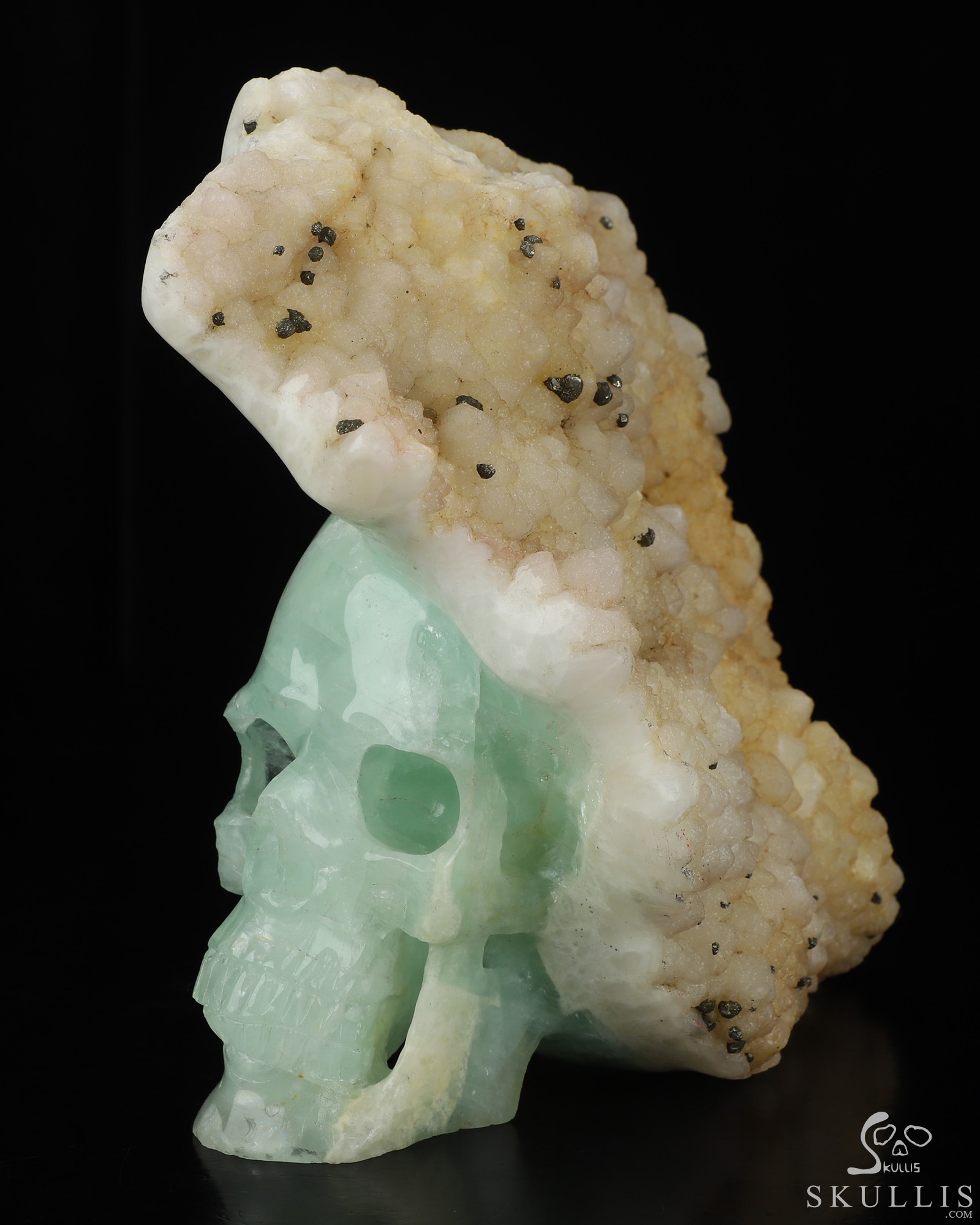 7.2" Fluorite Hand Carved Crystal Skull Fine Art Sculpture, Crystal Healing 7.2" Fluorite Hand Carved Crystal Skull Fine Art Sculpture, Crystal Healing