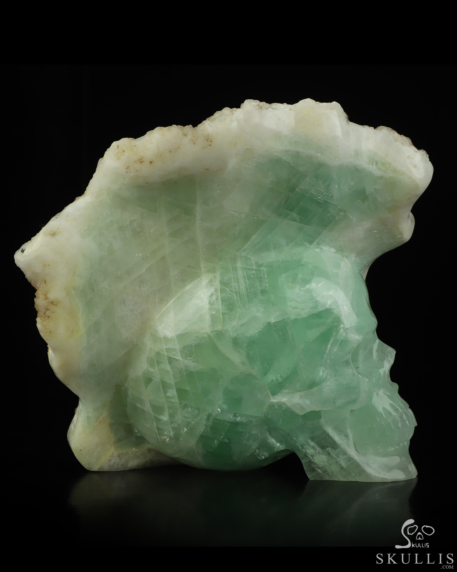 7.2" Fluorite Hand Carved Crystal Skull Fine Art Sculpture, Crystal Healing 7.2" Fluorite Hand Carved Crystal Skull Fine Art Sculpture, Crystal Healing