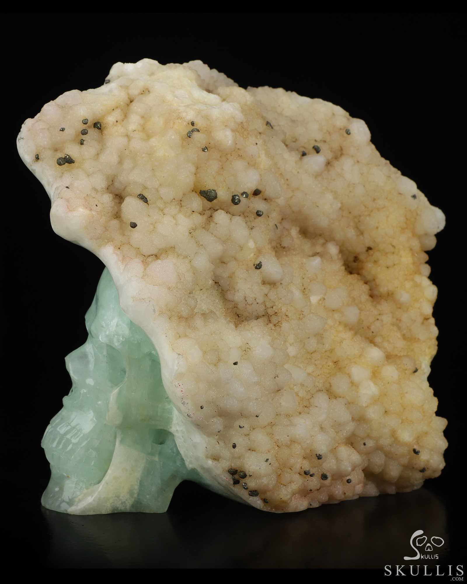 7.2" Fluorite Hand Carved Crystal Skull Fine Art Sculpture, Crystal Healing 7.2" Fluorite Hand Carved Crystal Skull Fine Art Sculpture, Crystal Healing