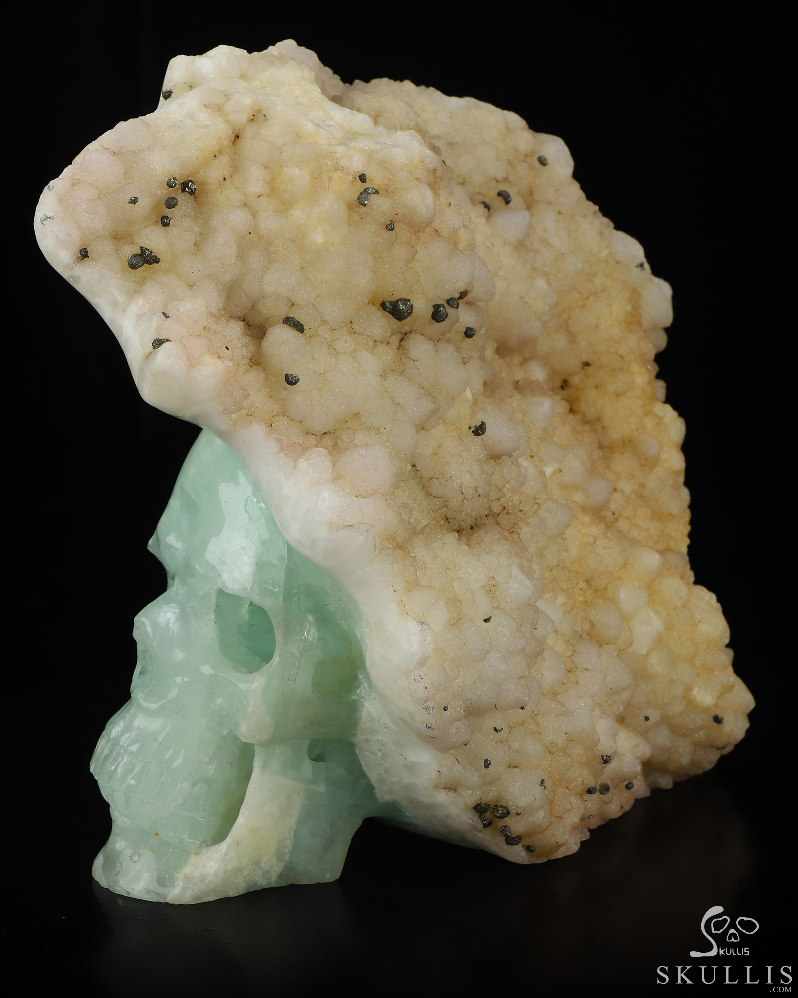 7.2" Fluorite Hand Carved Crystal Skull Fine Art Sculpture, Crystal Healing 7.2" Fluorite Hand Carved Crystal Skull Fine Art Sculpture, Crystal Healing