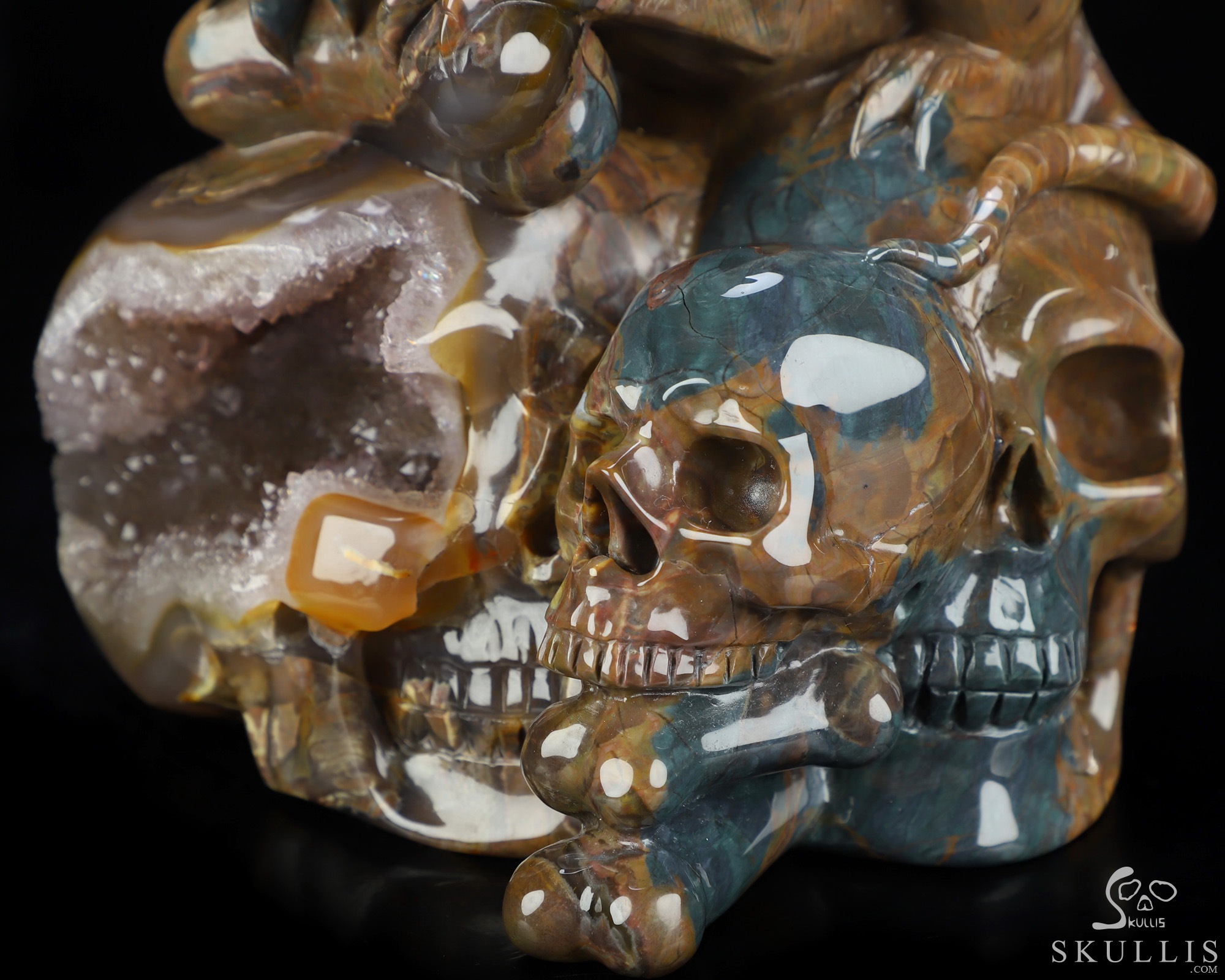 July 12, 2026 ACSAD (A Crystal Skull a Day) - The Bone Keeper - Carved 6.4" Dinosaur Egg Agate Crystal Skull and Mouse Fine Art Sculpture, Crystal Healing July 12, 2026 ACSAD (A Crystal Skull a Day) - The Bone Keeper - Carved 6.4" Dinosaur Egg Agate Crystal Skull and Mouse Fine Art Sculpture, Crystal Healing