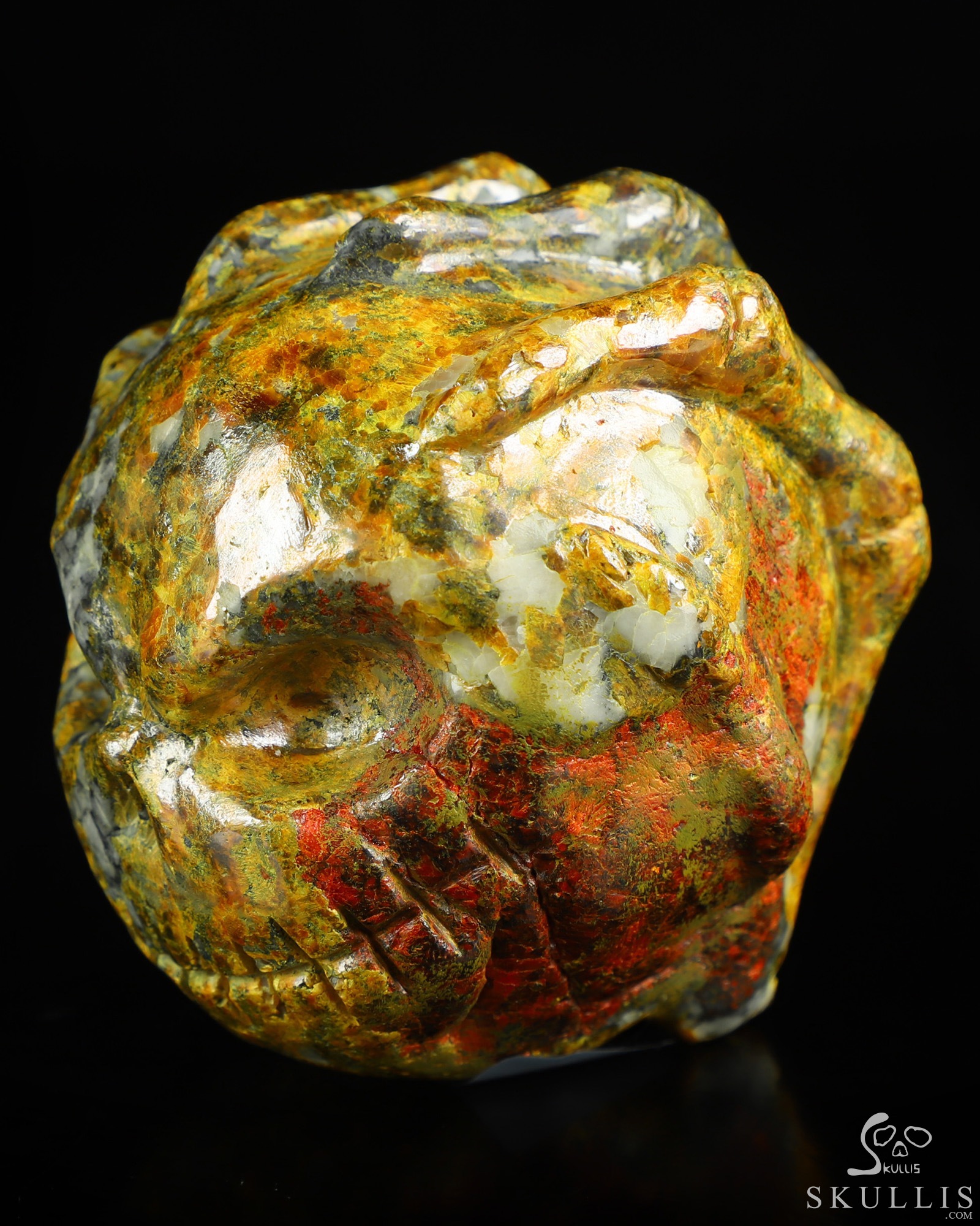 3.1" Realgar Hand Carved Jack Crystal Skull Sculpture, Crystal Healing 3.1" Realgar Hand Carved Jack Crystal Skull Sculpture, Crystal Healing