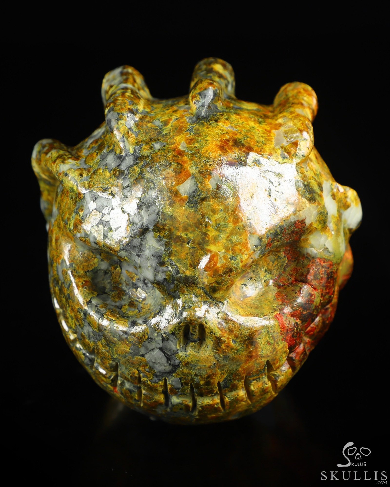 3.1" Realgar Hand Carved Jack Crystal Skull Sculpture, Crystal Healing 3.1" Realgar Hand Carved Jack Crystal Skull Sculpture, Crystal Healing