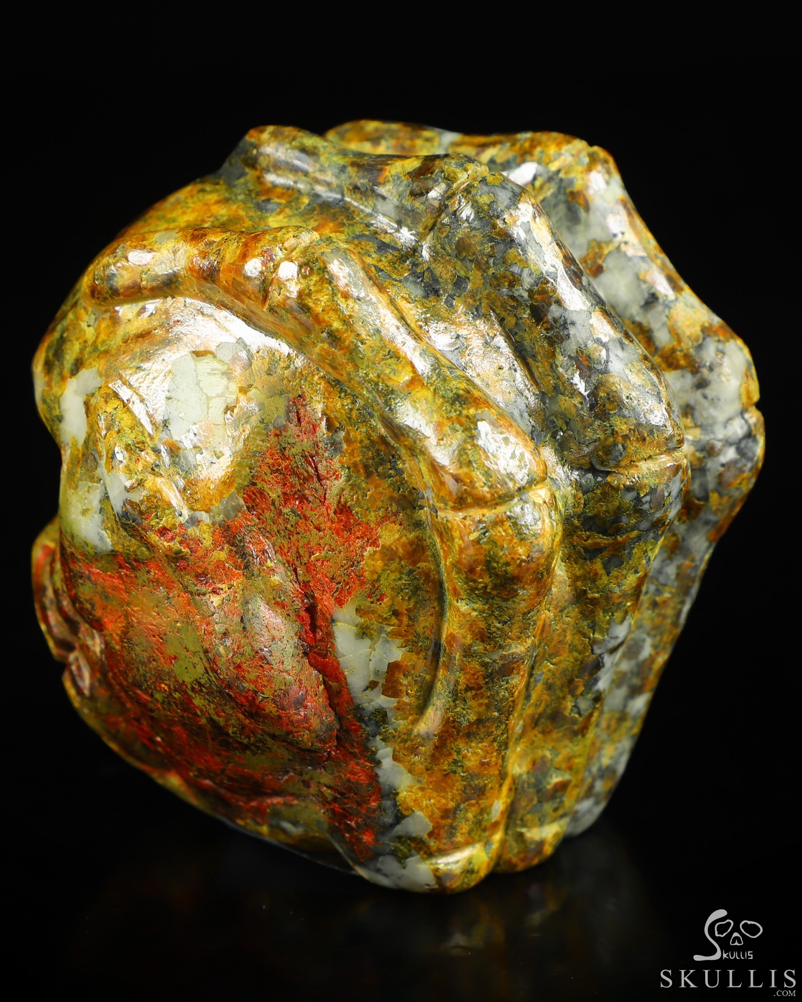 3.1" Realgar Hand Carved Jack Crystal Skull Sculpture, Crystal Healing 3.1" Realgar Hand Carved Jack Crystal Skull Sculpture, Crystal Healing