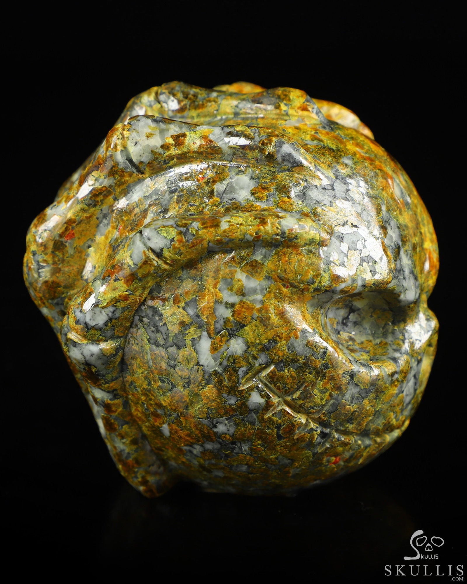 3.1" Realgar Hand Carved Jack Crystal Skull Sculpture, Crystal Healing 3.1" Realgar Hand Carved Jack Crystal Skull Sculpture, Crystal Healing